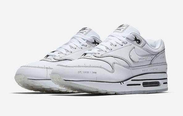 Verbanning operator als Nike Air Max 1 Sketch to Shelf "White Schematic" - GBNY