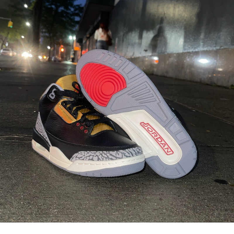Air Jordan 3 “Black Cement Gold”