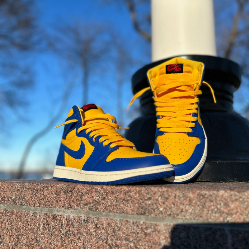 Blue yellow jordan discount