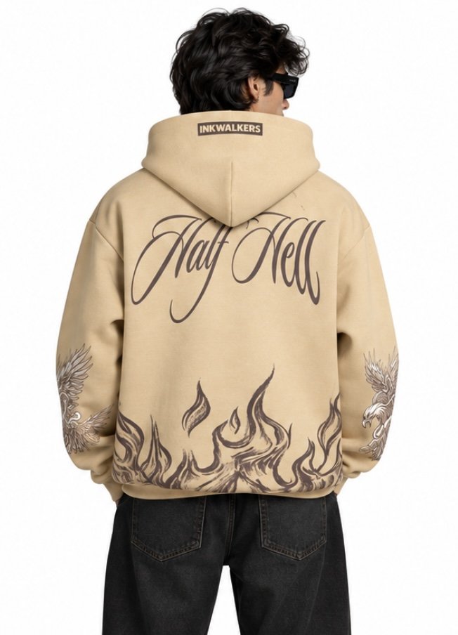 Inkwalkers Hellrise Hoodie - Beige