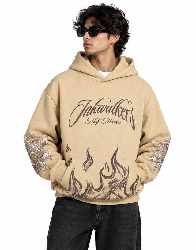 Inkwalkers Hellrise Hoodie - Beige