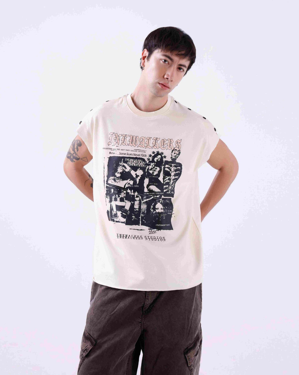 Inkwalkers Shadowed Tank - White