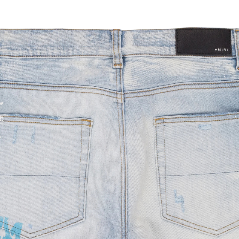 Amiri 'MA Drip' Blue Jeans