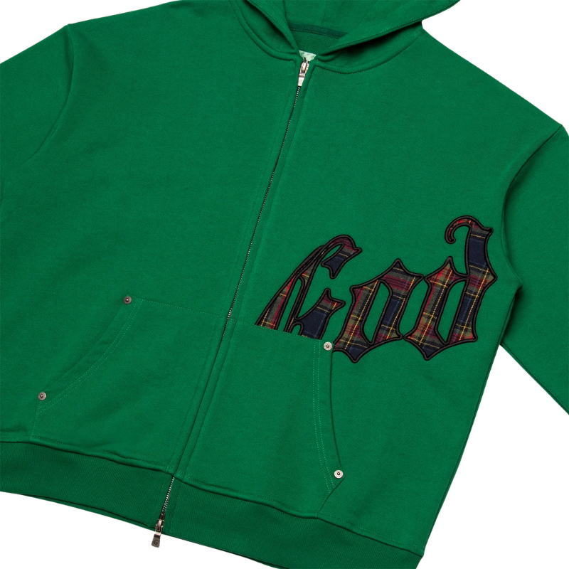 Godspeed OG Logo Plaid Green Hoodie