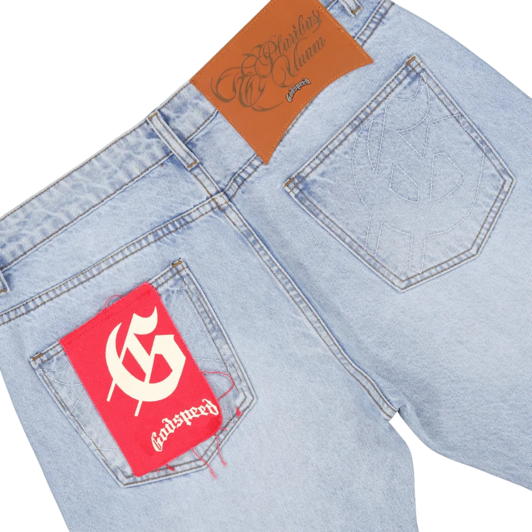 Godspeed Og Logo Flared Denim Printed - Men's