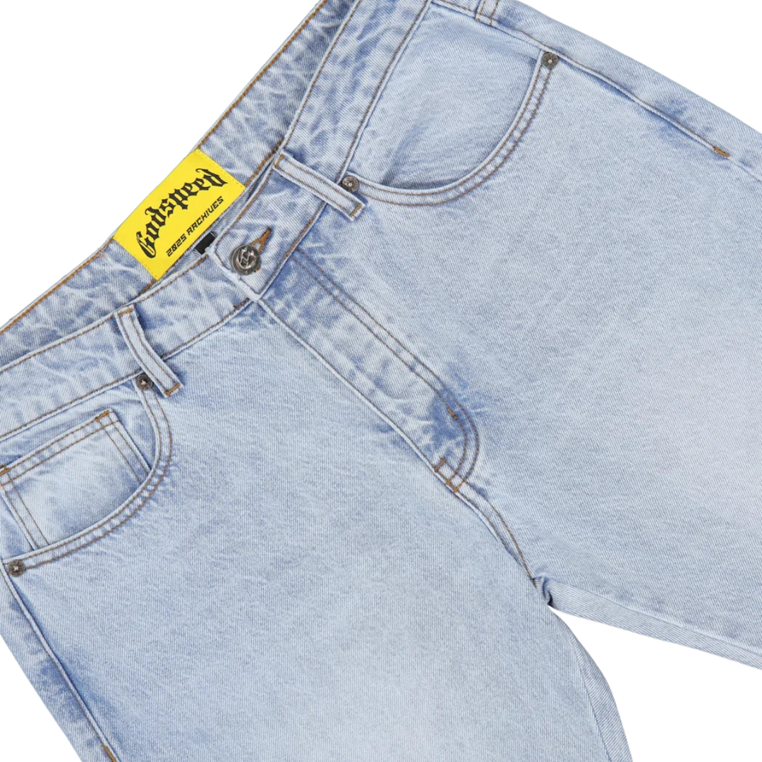 Godspeed Og Logo Flared Denim Printed - Men's