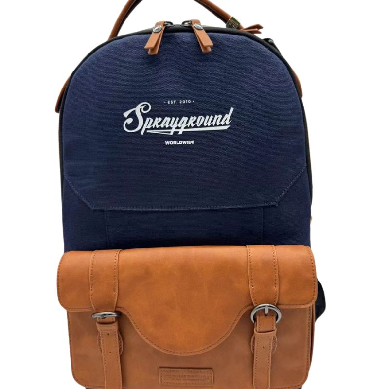 Sprayground Whiskey Throne Blues DLXS Canvas Cargo DLX Backpack
