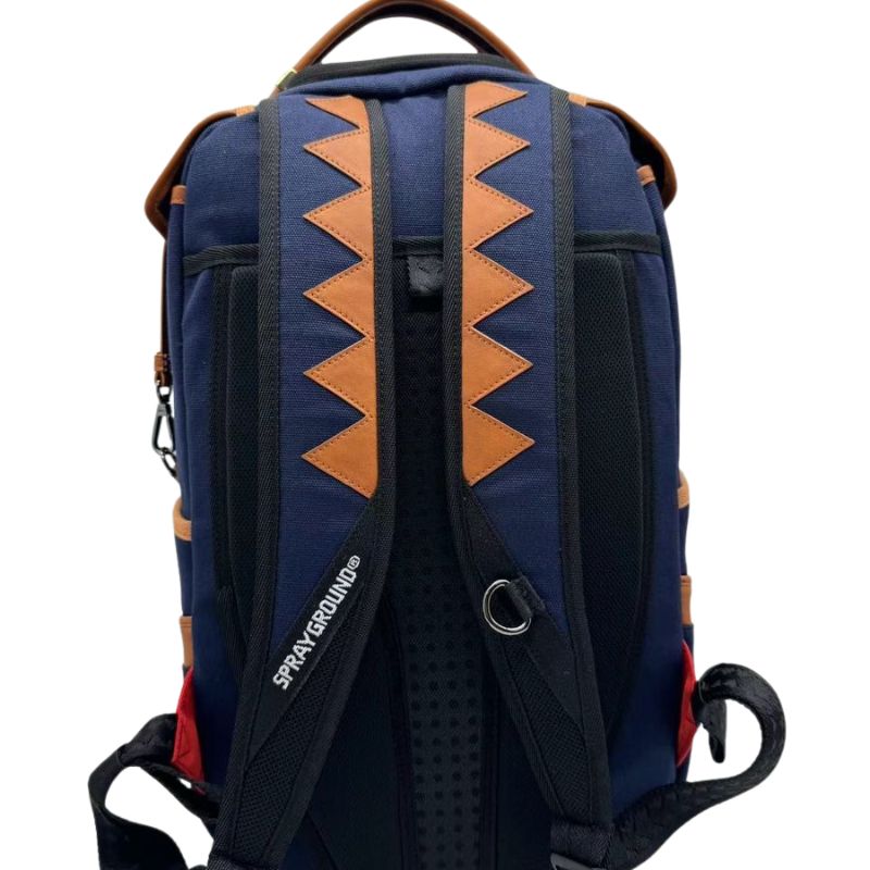 Sprayground Whiskey Throne Blues DLXS Canvas Cargo DLX Backpack