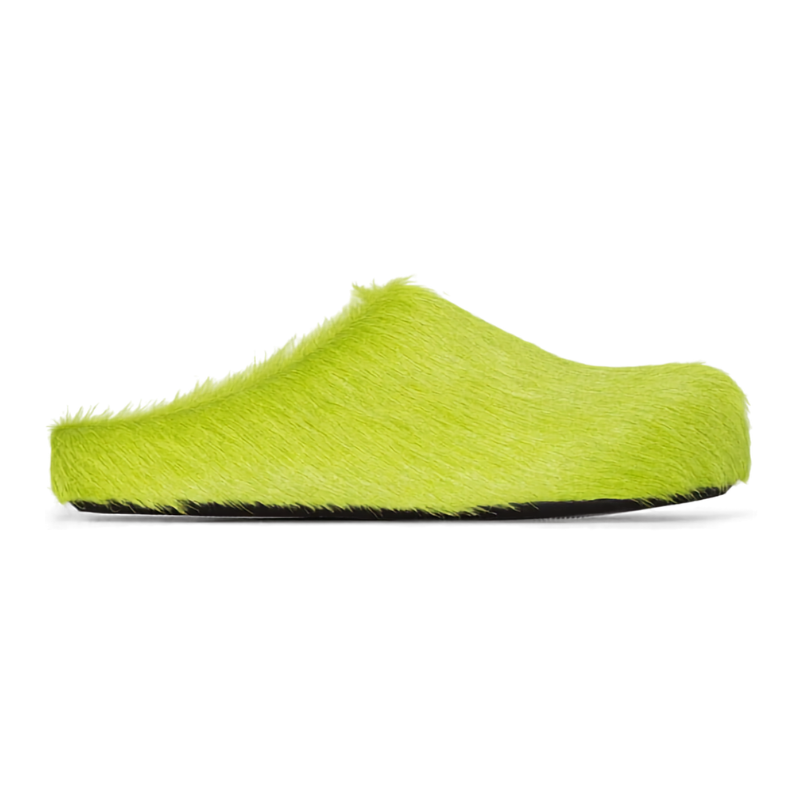 Marni 'Fussbett Sabot' Green Slides