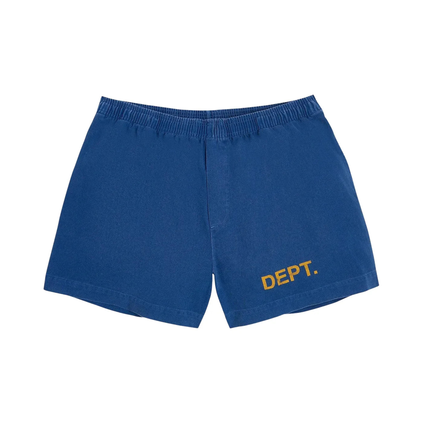 Gallery Dept. 'Zuma French Logo' Blue & Yellow Shorts