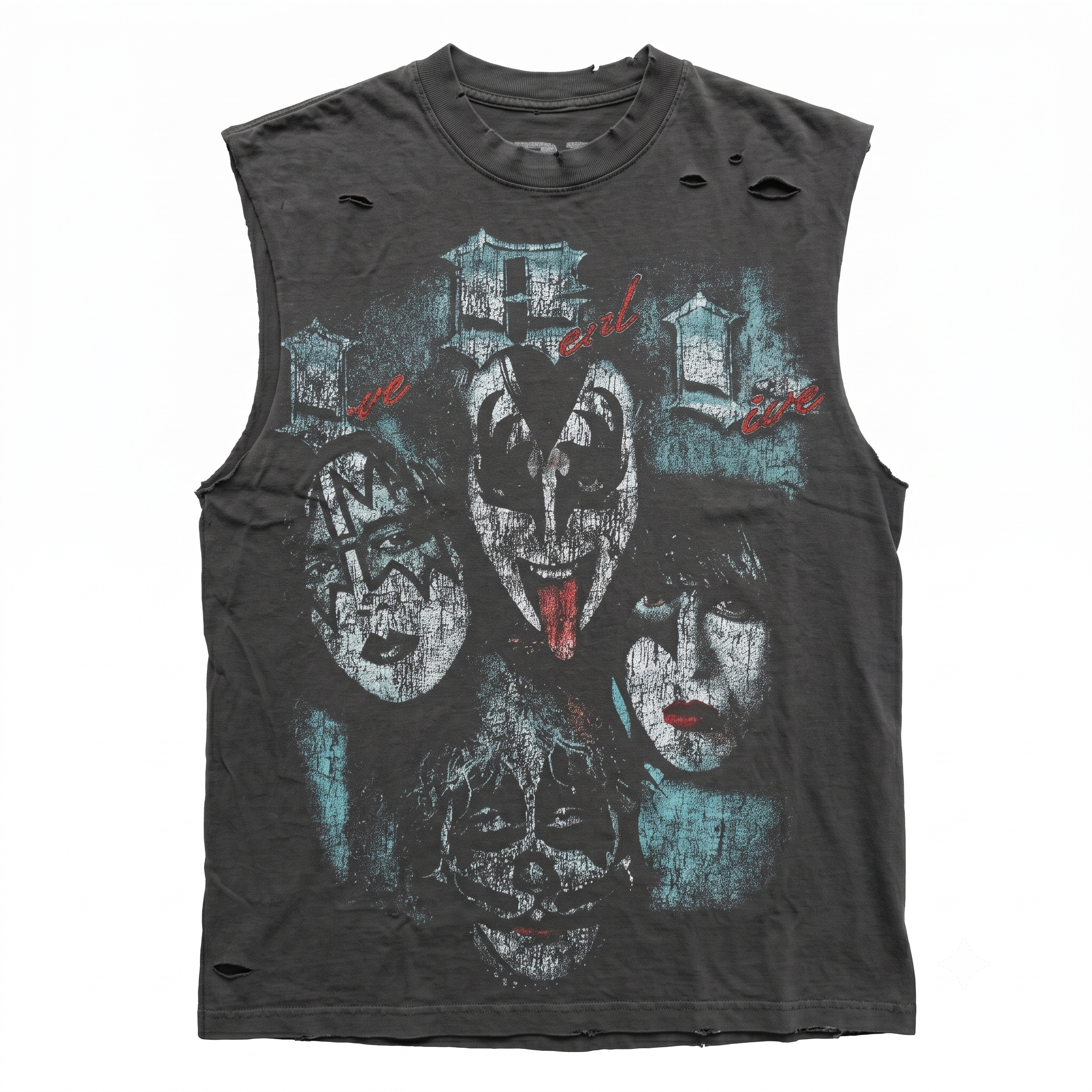 In Real Life Kiss Cut Off Sleeveless Tee - Men's