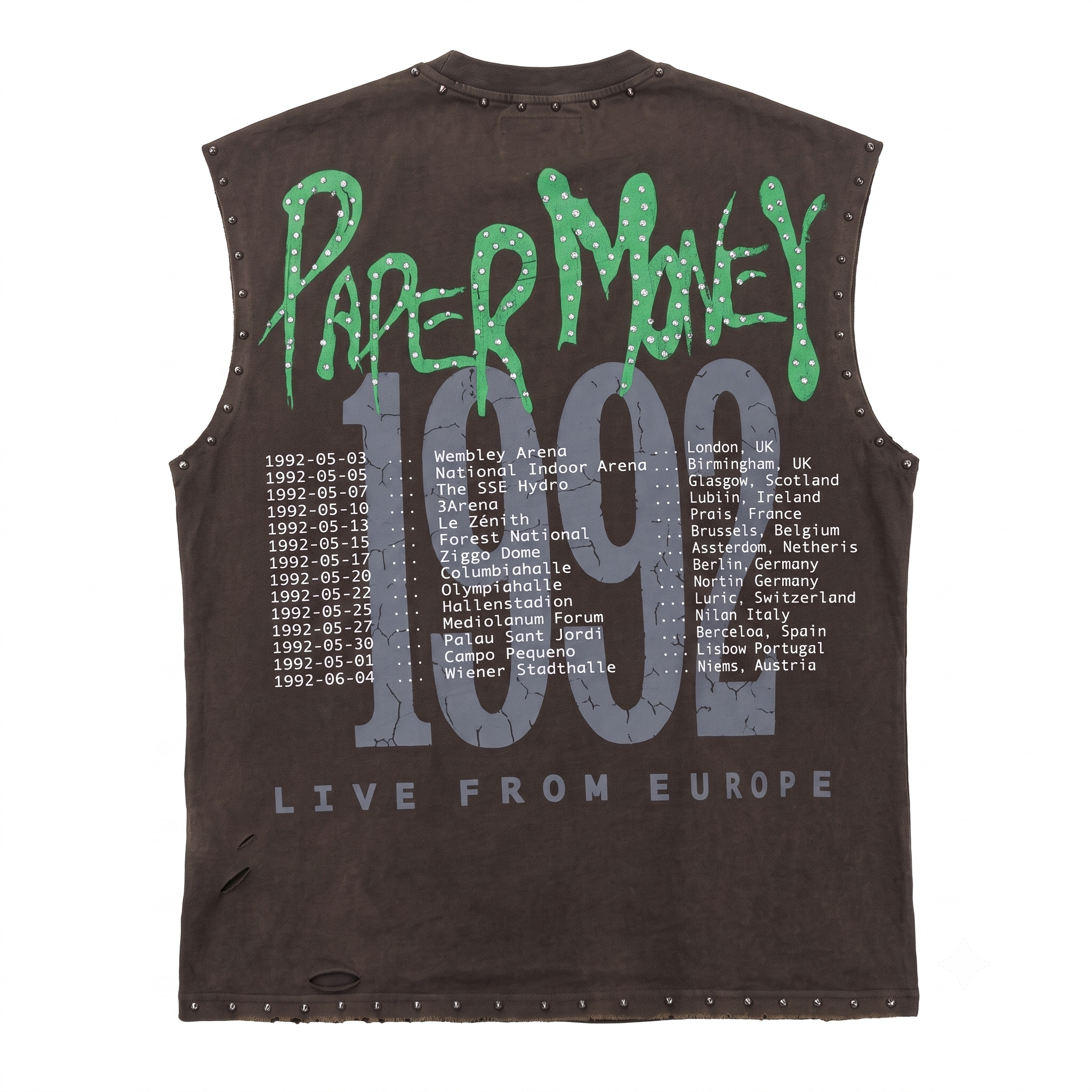 Paper Money '92 Voltage Sleeveless Cutoff Tee - Men's