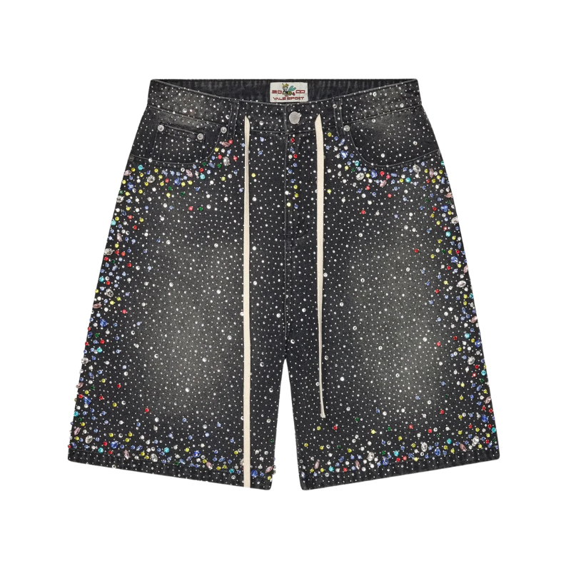 Vale Forever 'Rainstorm V2' Black Jean Shorts - Men's