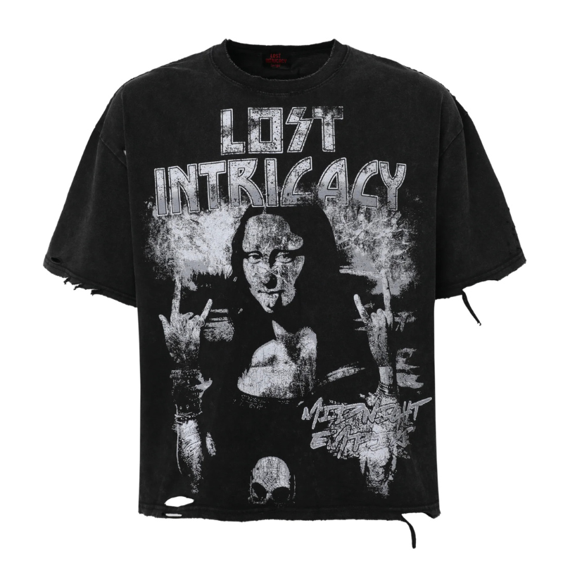 Lost Intricacy 'Mona Lisa' Black Tee - Men's