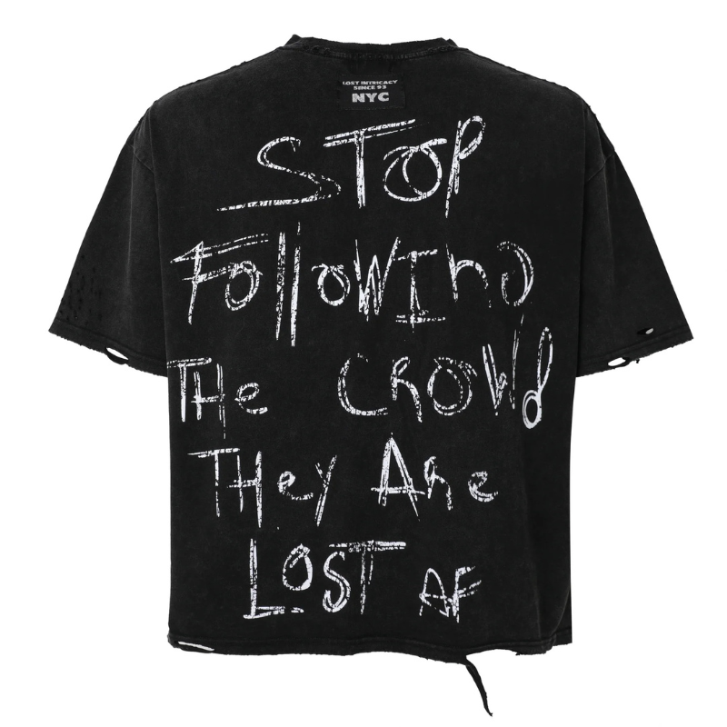 Lost Intricacy 'Mona Lisa' Black Tee - Men's