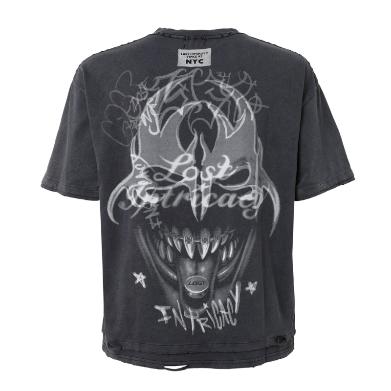 Lost intricacy 'Twisted Signal' Black Tee - Men's