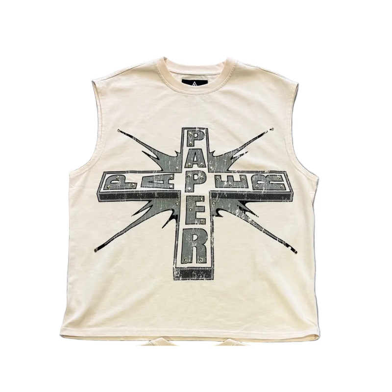 Paper Money Tour Shirt Sleeveless Cutoff Tee - Men's