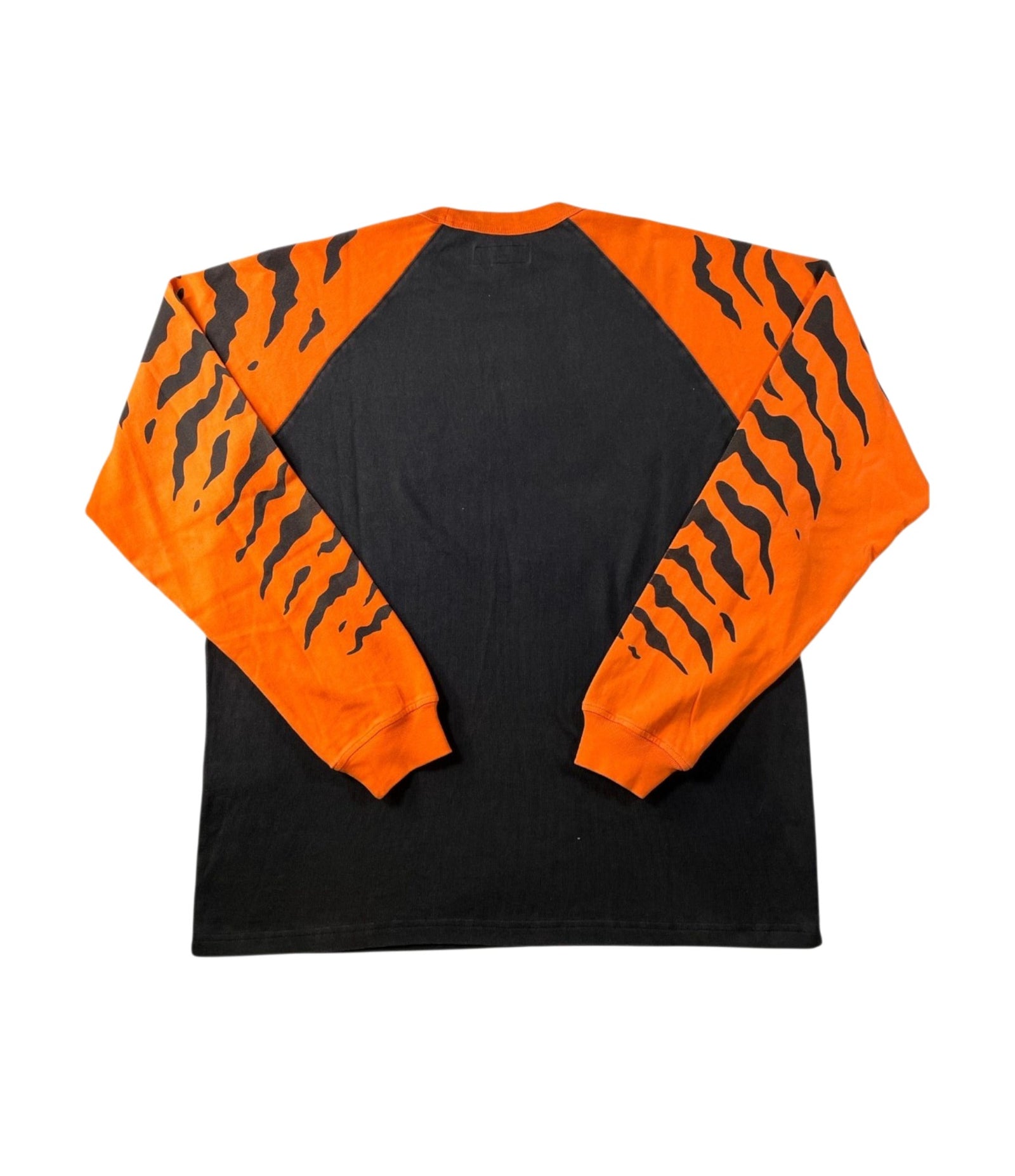 Supreme 'Raglan' Black & Orange Long Sleeve Tee - view 2
