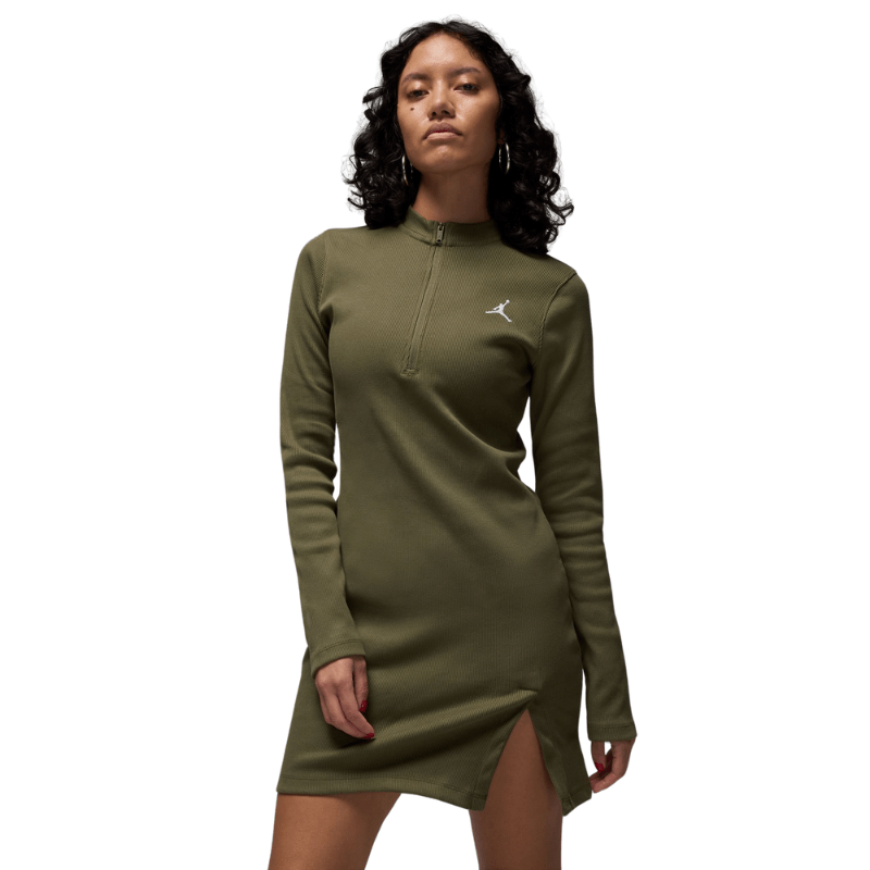 Air Jordan 1/2-Zip Long-Sleeve Knit Dress - Women's