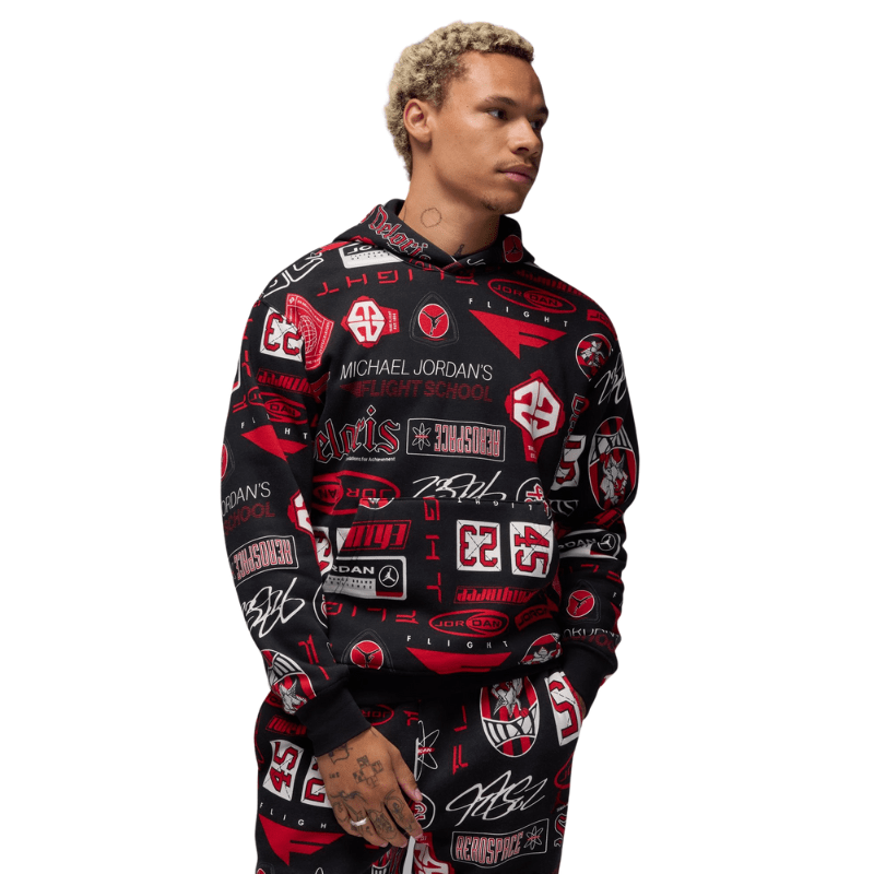 Air Jordan APPAREL Air Jordan Essentials Printed Fleece Pullover Hoodie - Men's