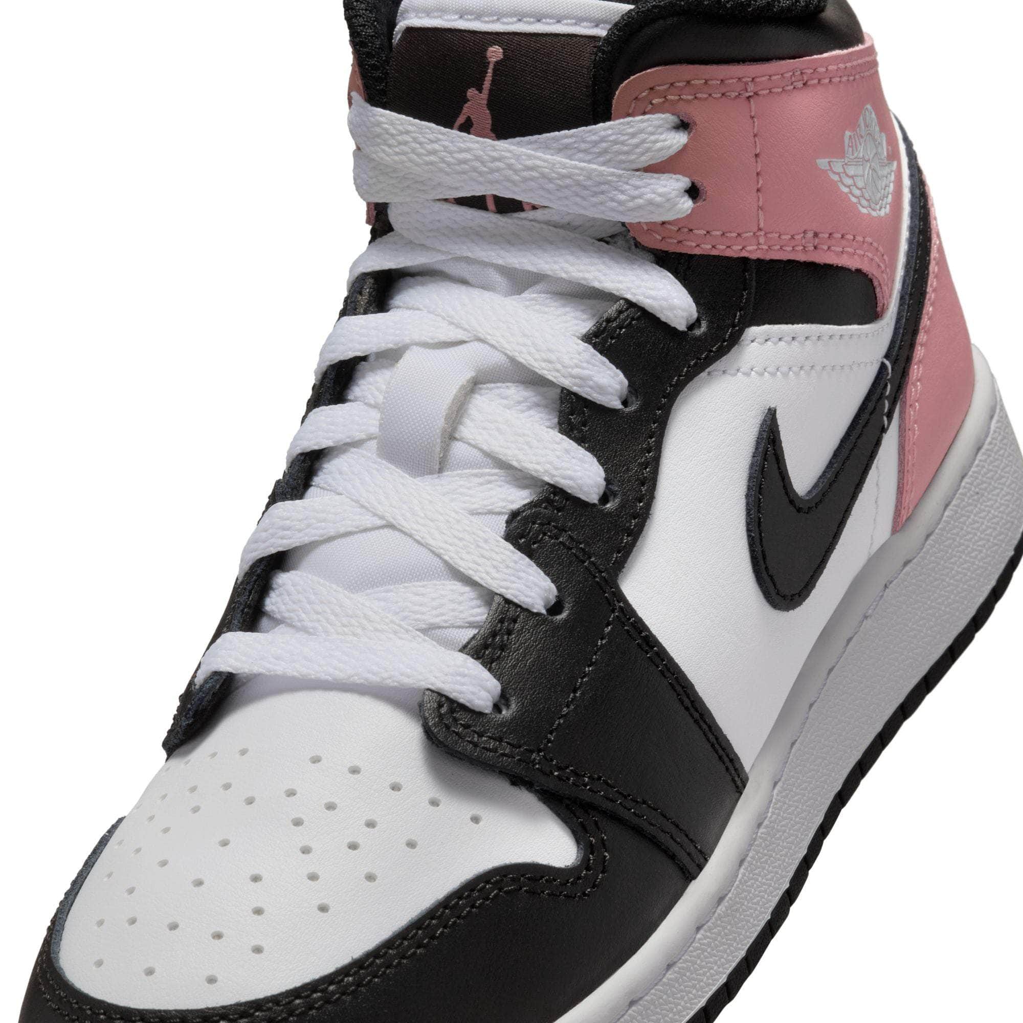 Air Jordan FOOTWEAR Air Jordan 1 Mid "White Rust Pink Black" - Kid's Grade School