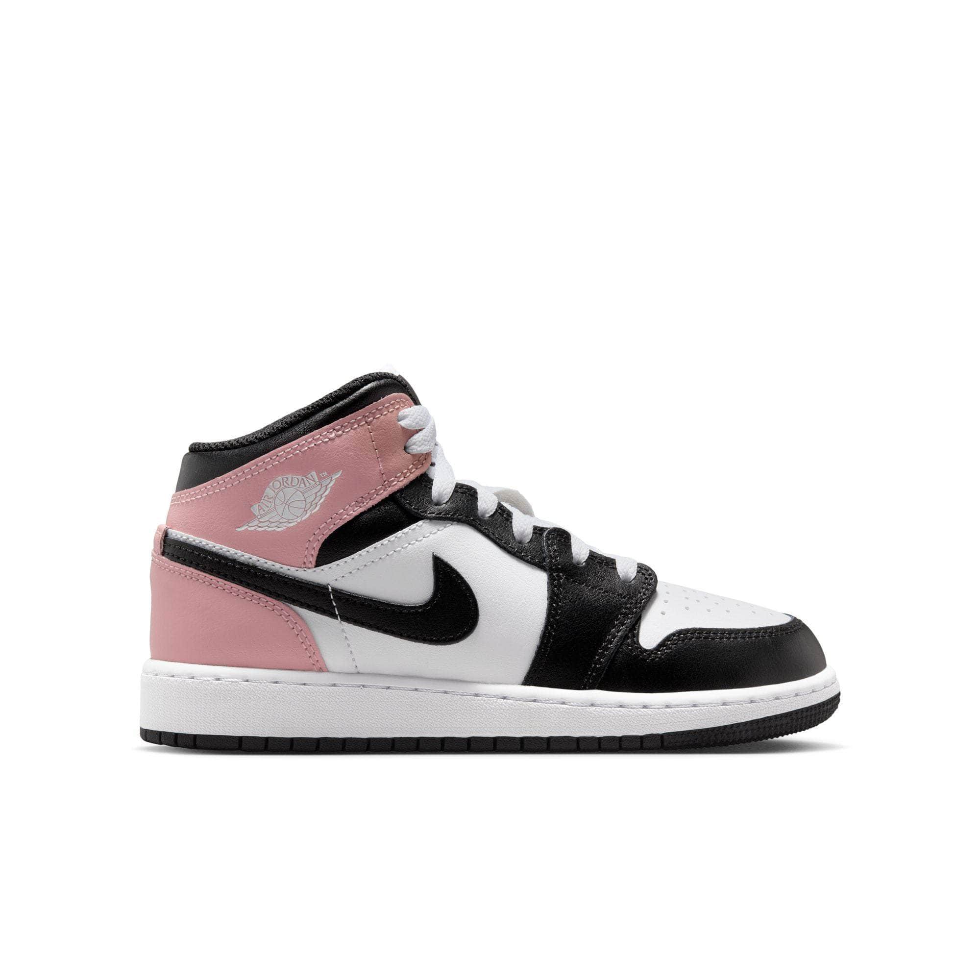 Air Jordan FOOTWEAR Air Jordan 1 Mid "White Rust Pink Black" - Kid's Grade School
