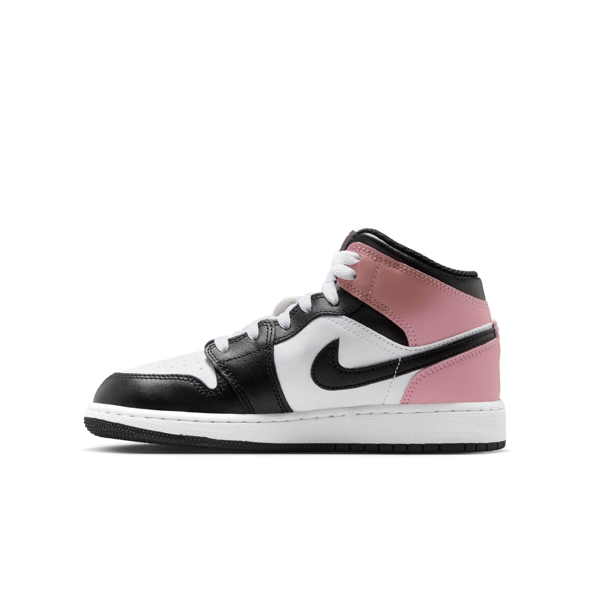 Air Jordan FOOTWEAR Air Jordan 1 Mid "White Rust Pink Black" - Kid's Grade School