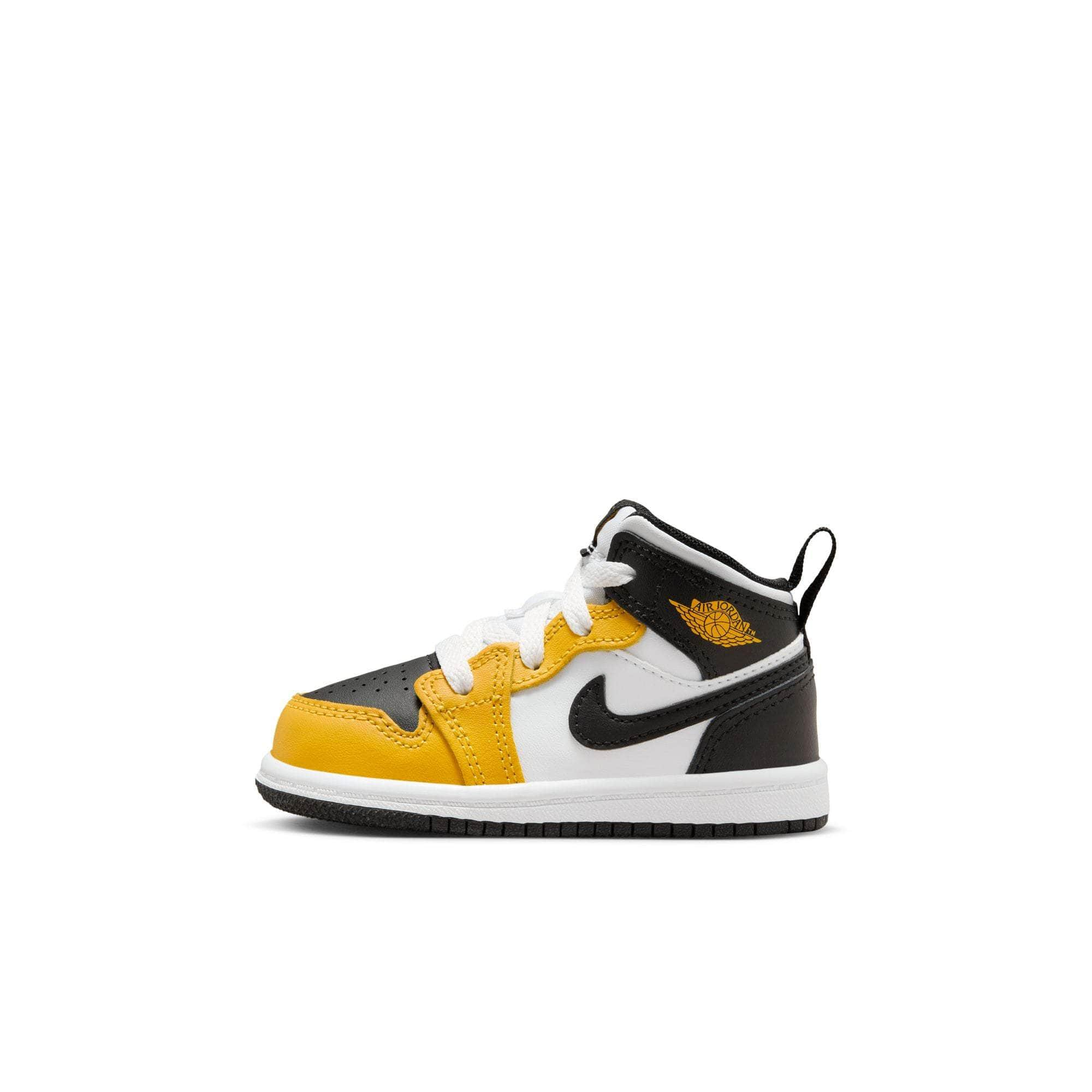 Black and outlet yellow jordans toddler