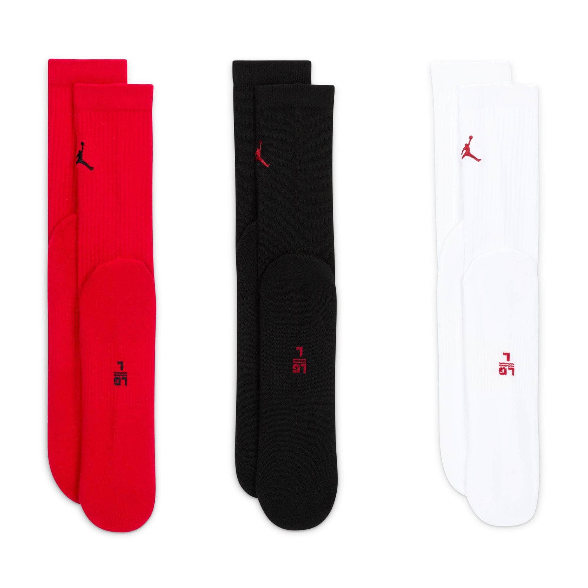 Air Jordan socks XL / Multi Color Air Jordan Everyday Crew Sock (3 Pairs) DX9632-918-CLOTH.CLOTH.CLOTHXL