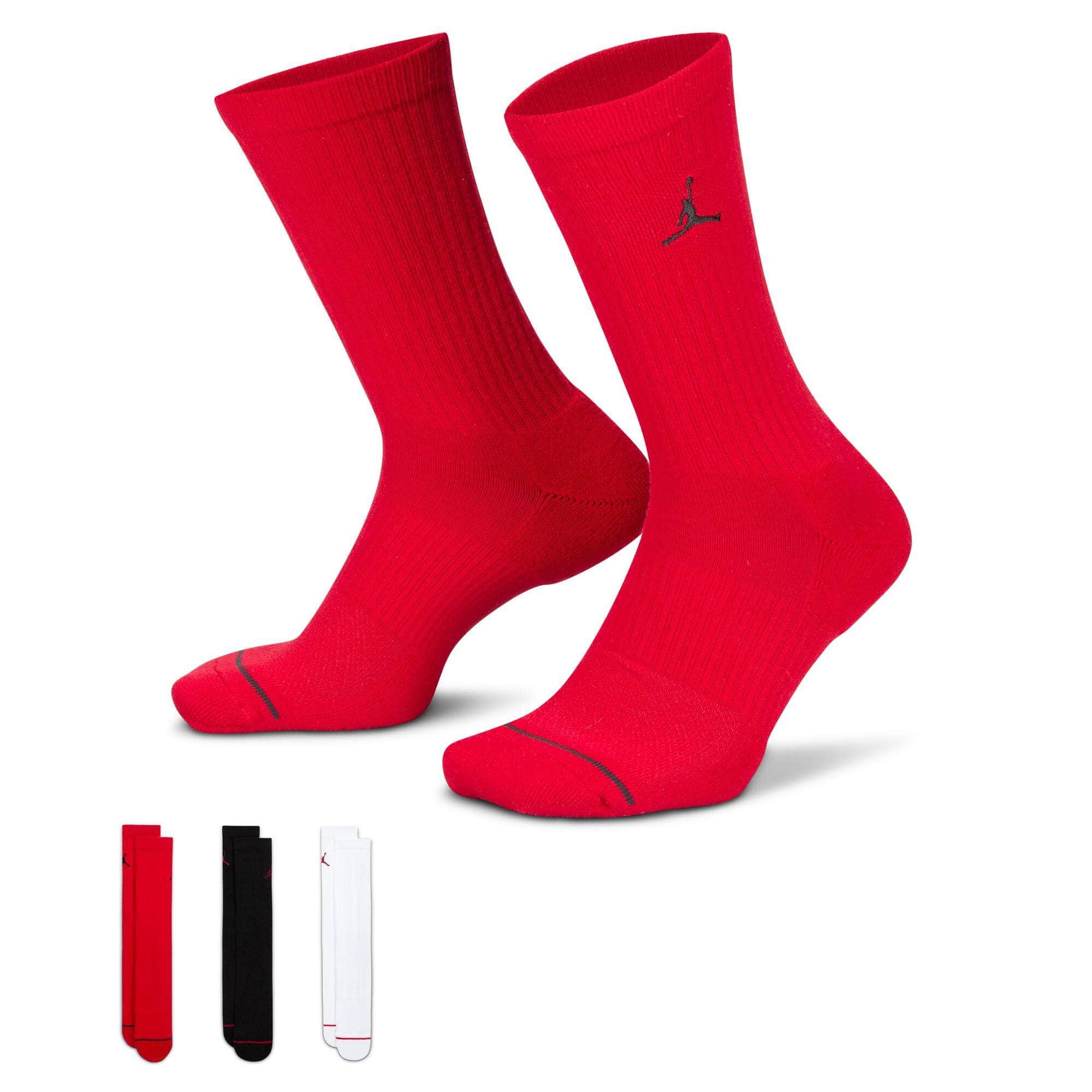 Air Jordan socks XL / Multi Color Air Jordan Everyday Crew Sock (3 Pairs) DX9632-918-CLOTH.CLOTH.CLOTHXL
