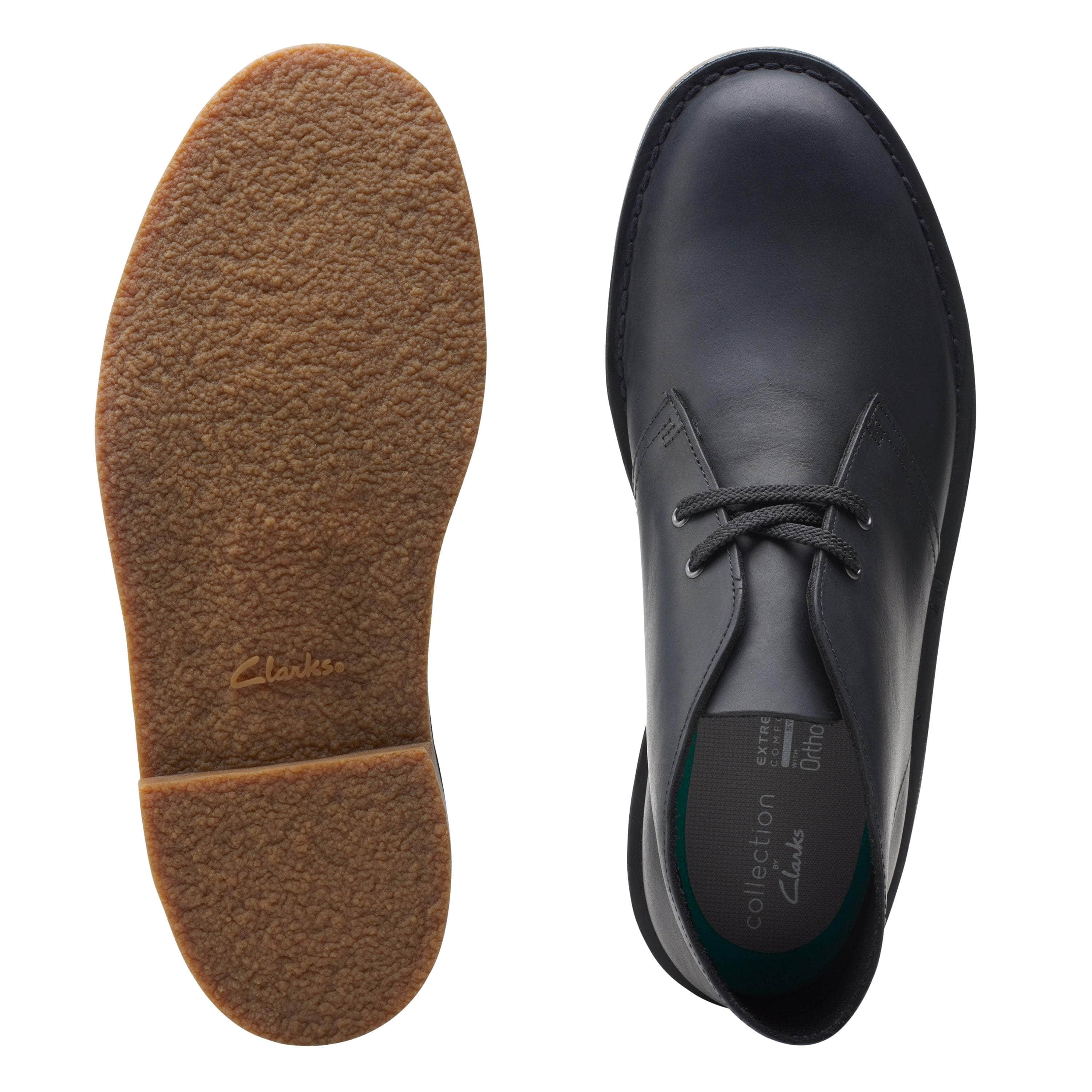 Clarks FOOTWEAR Clarks Bushacre 3 Black Leather - Men's