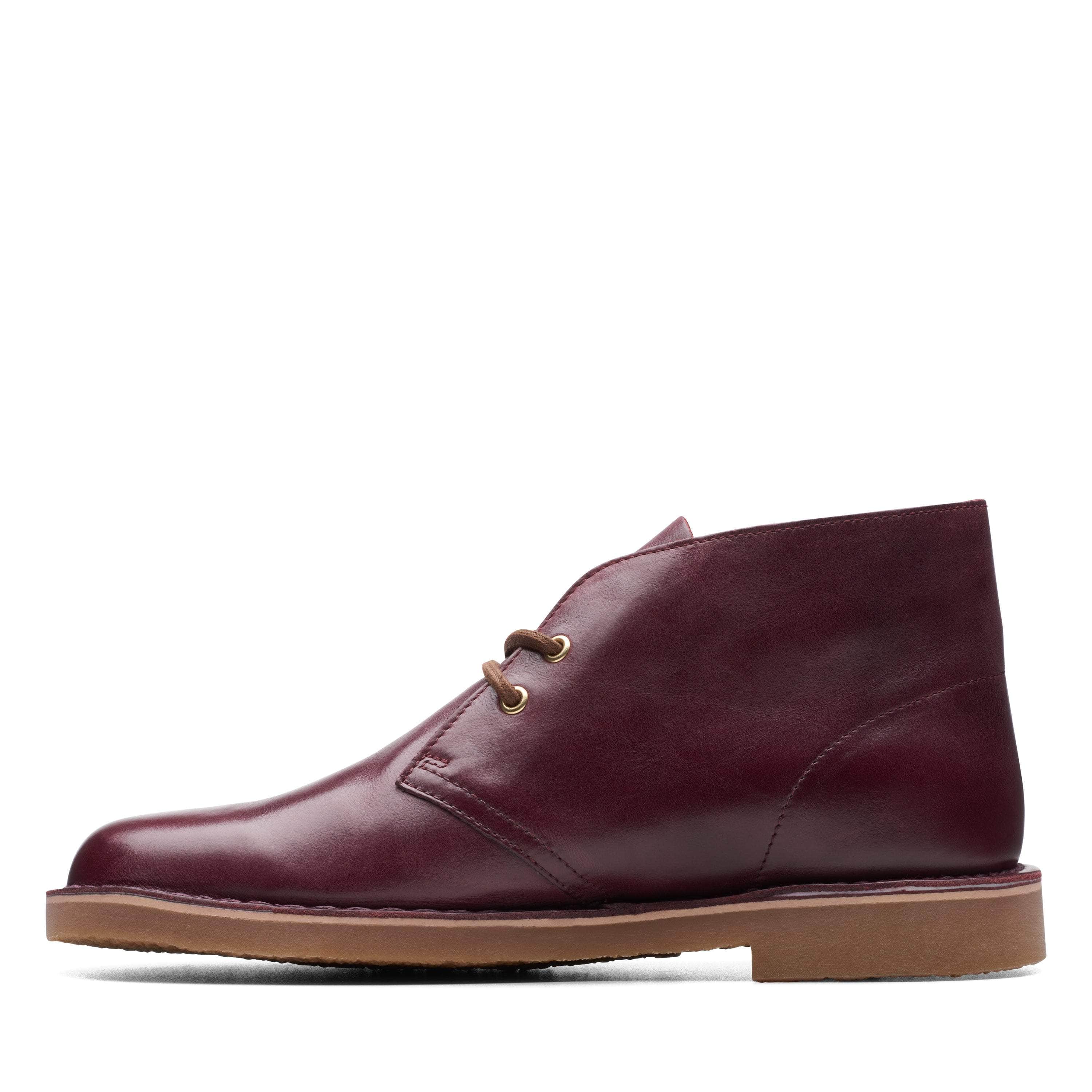 Clarks FOOTWEAR Clarks Bushacre 3 Burgundy Leather - Men's