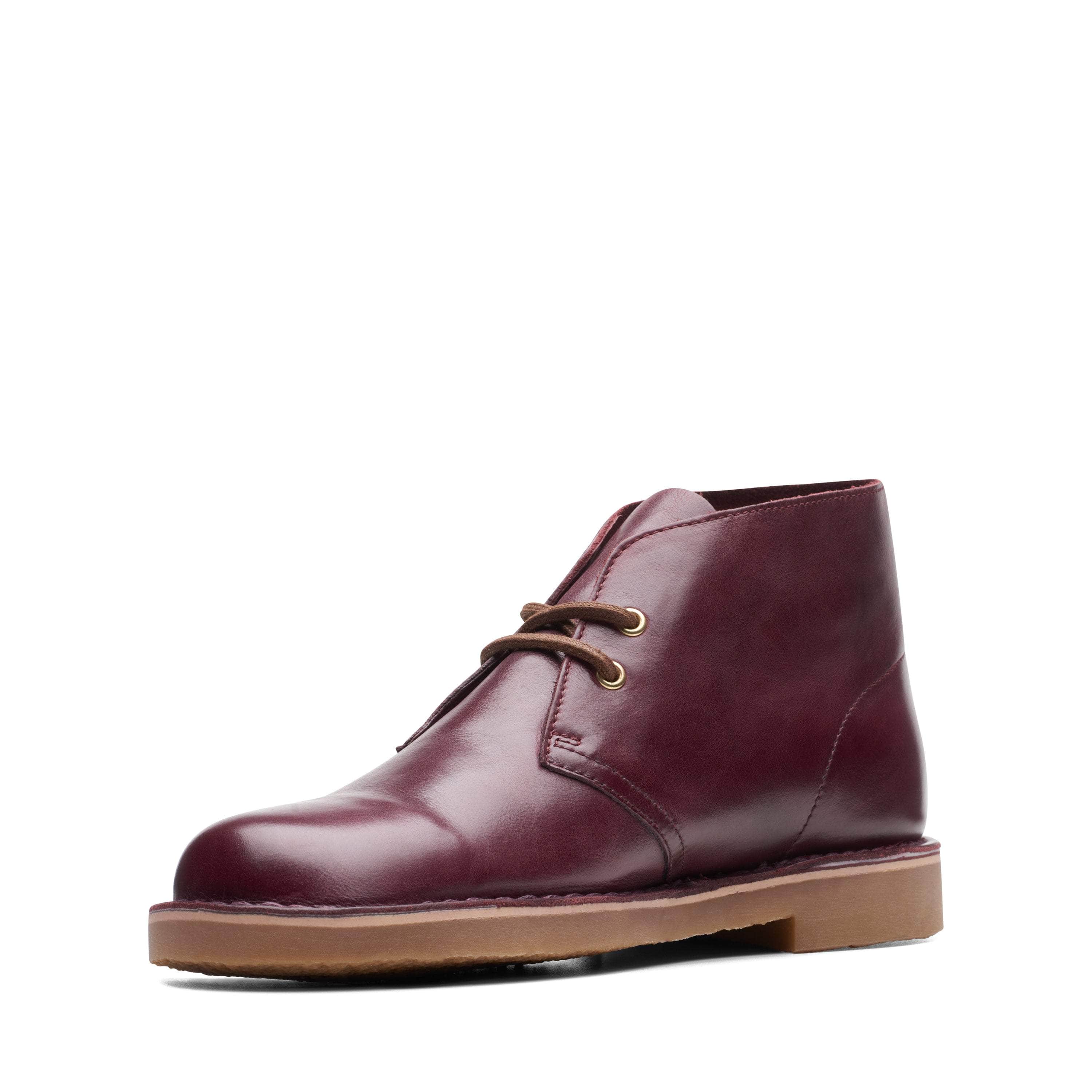 Clarks FOOTWEAR Clarks Bushacre 3 Burgundy Leather - Men's