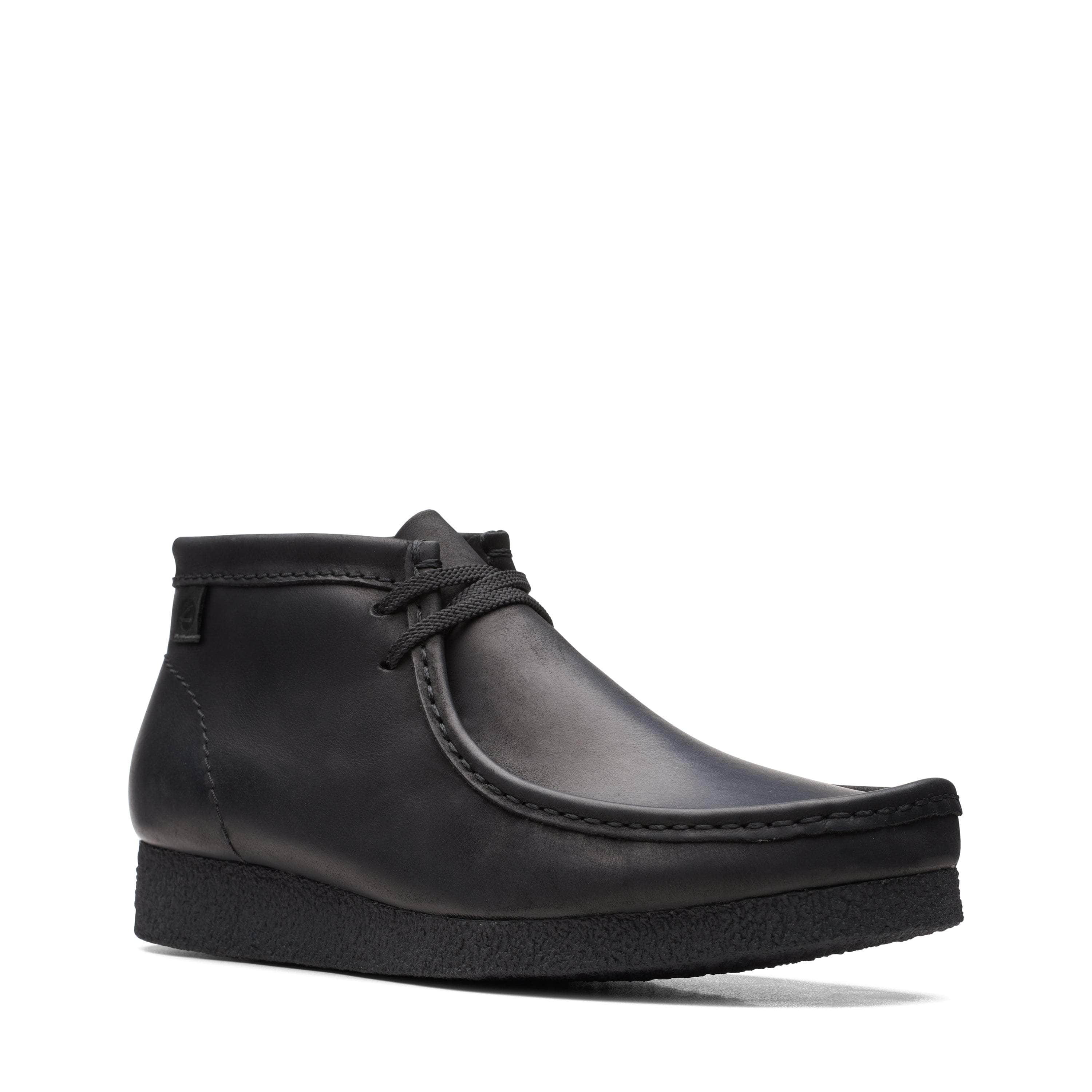 Clarks FOOTWEAR Clarks Wallabee black leather - Men's