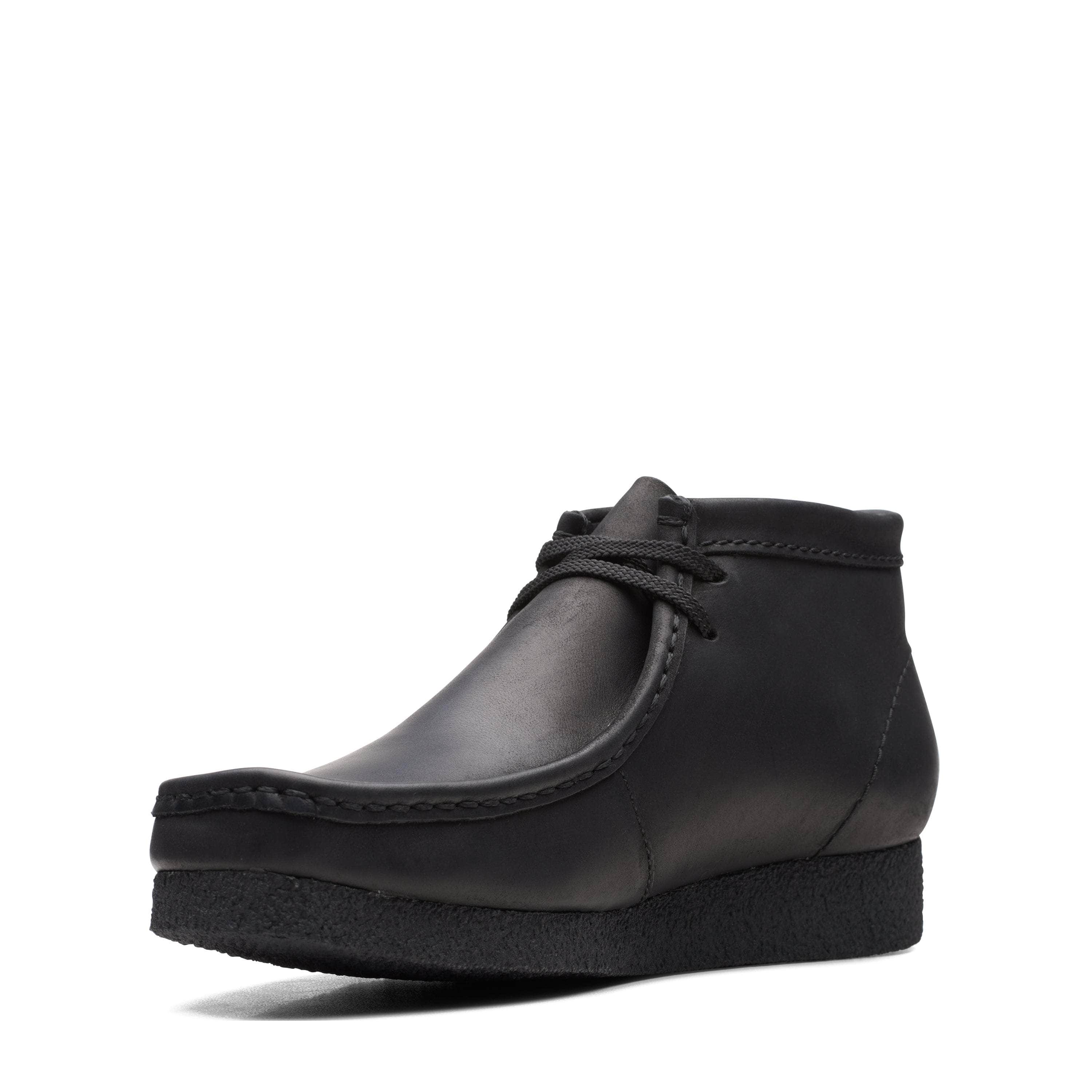 Clarks FOOTWEAR Clarks Wallabee black leather - Men's