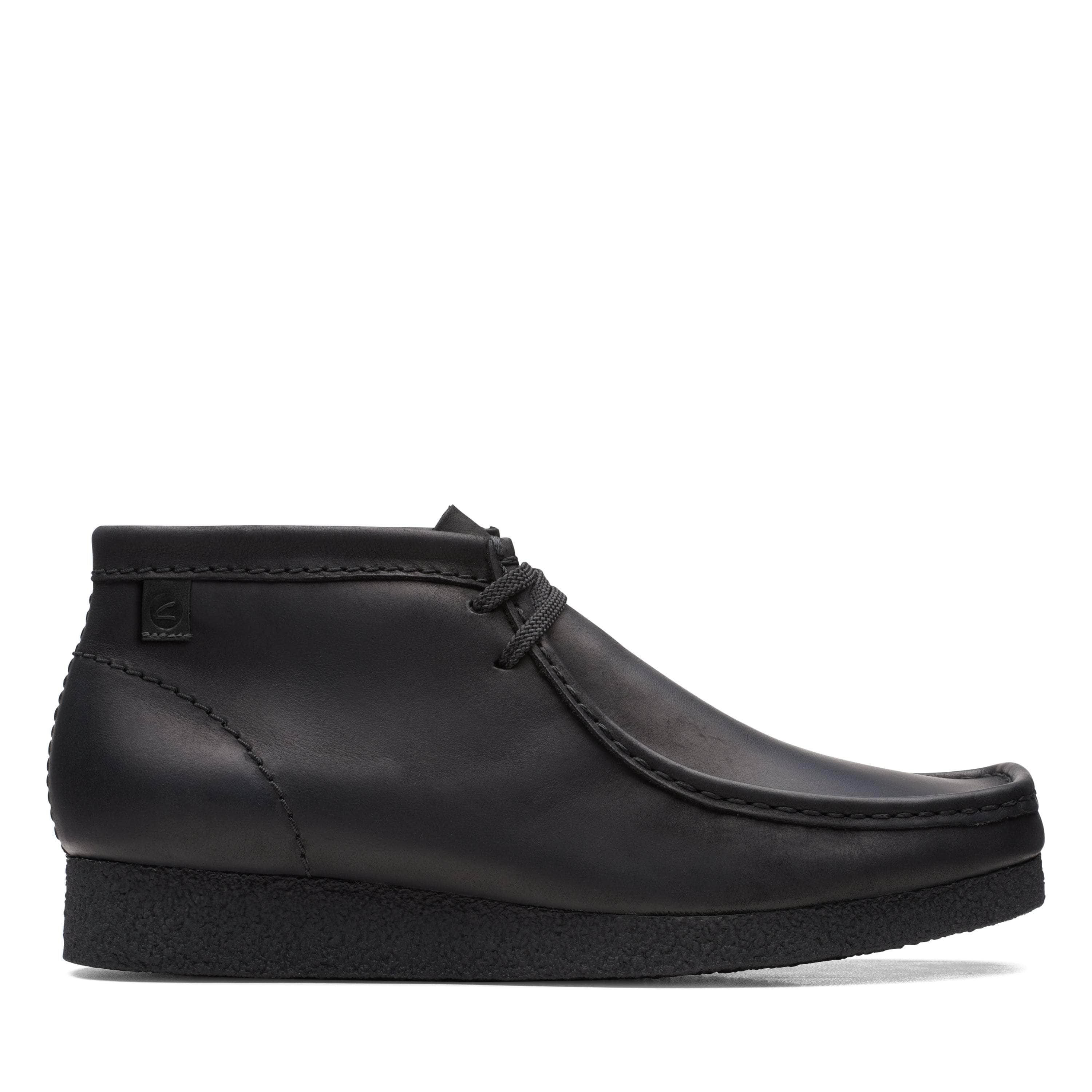 Clarks FOOTWEAR Clarks Wallabee black leather - Men's