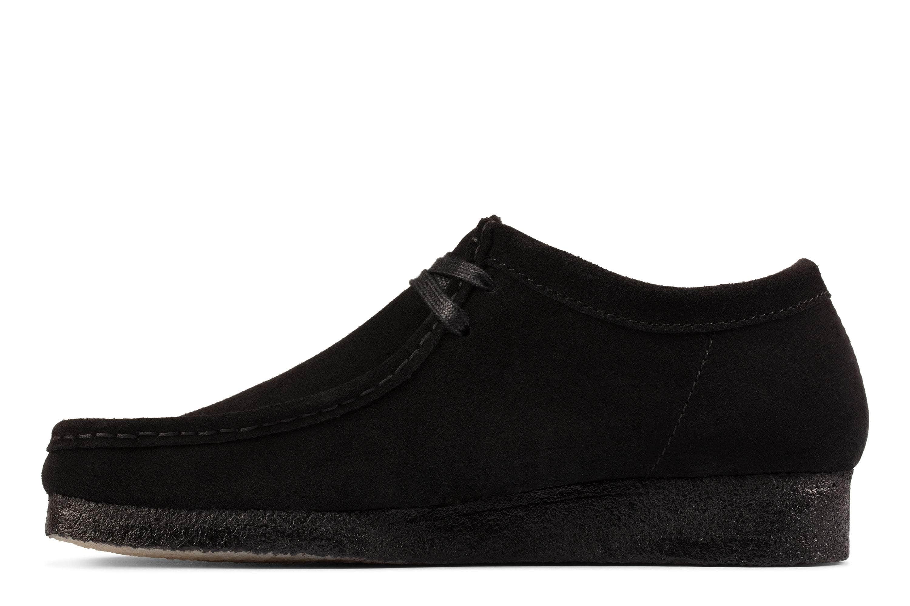 Clarks FOOTWEAR Clarks Wallabee Black Sde - Men's