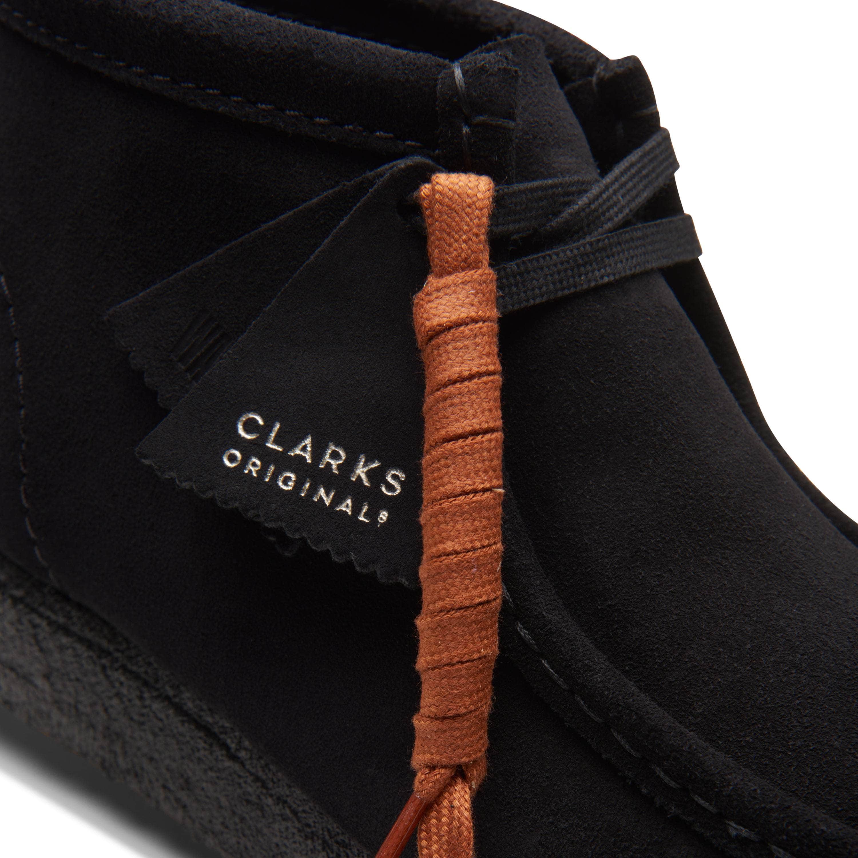 Clarks FOOTWEAR Clarks Wallabee Boot Black Sde - Men's