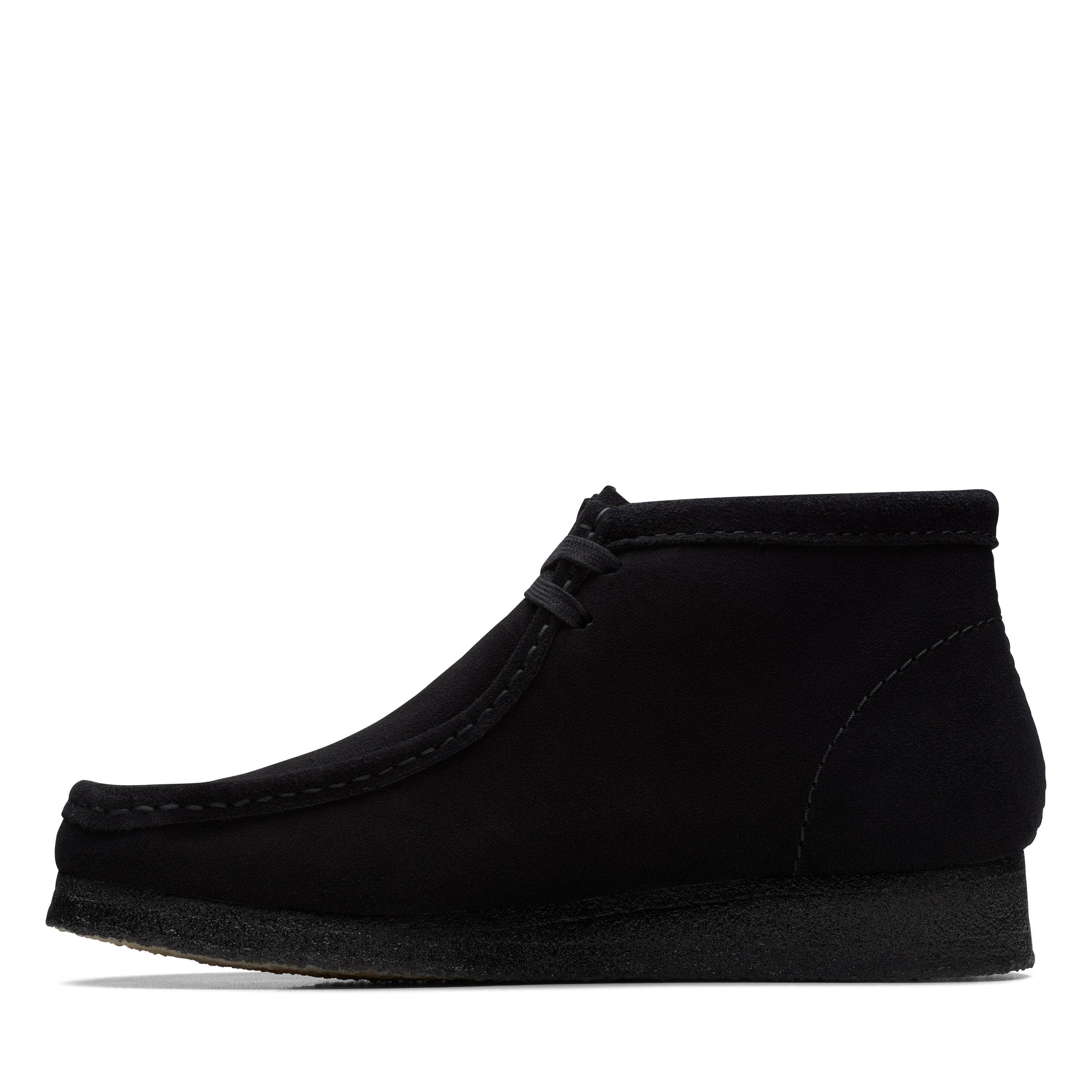 Clarks FOOTWEAR Clarks Wallabee Boot Black Sde - Men's