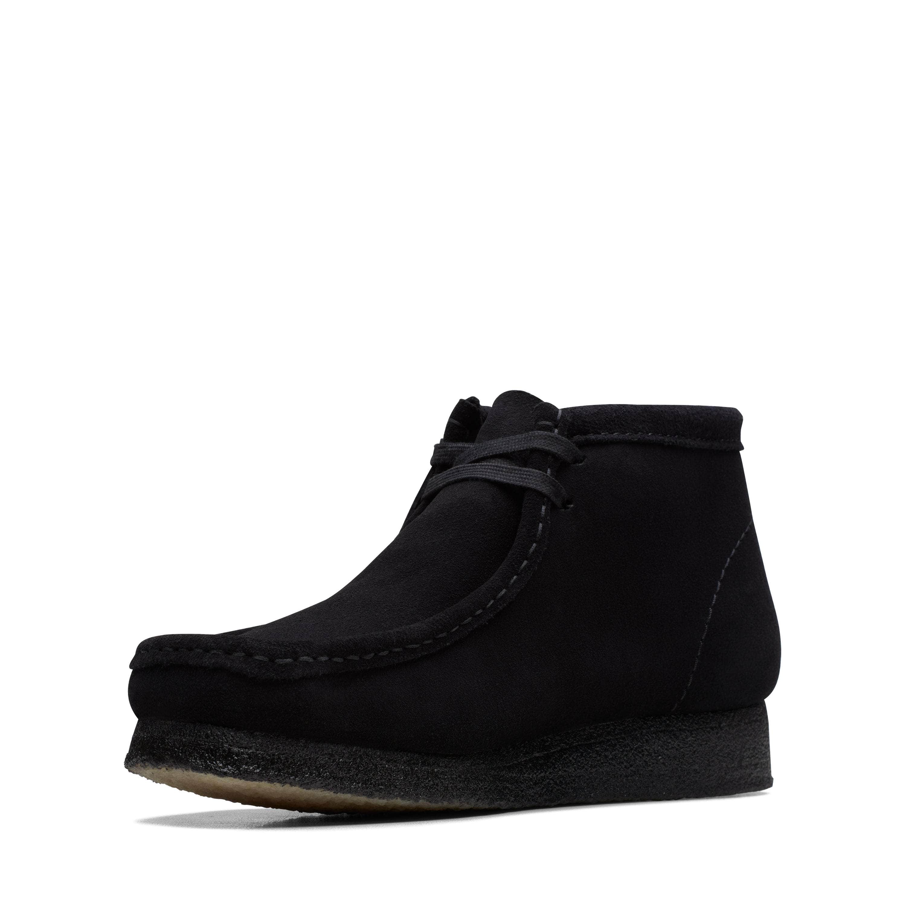 Clarks FOOTWEAR Clarks Wallabee Boot Black Sde - Men's