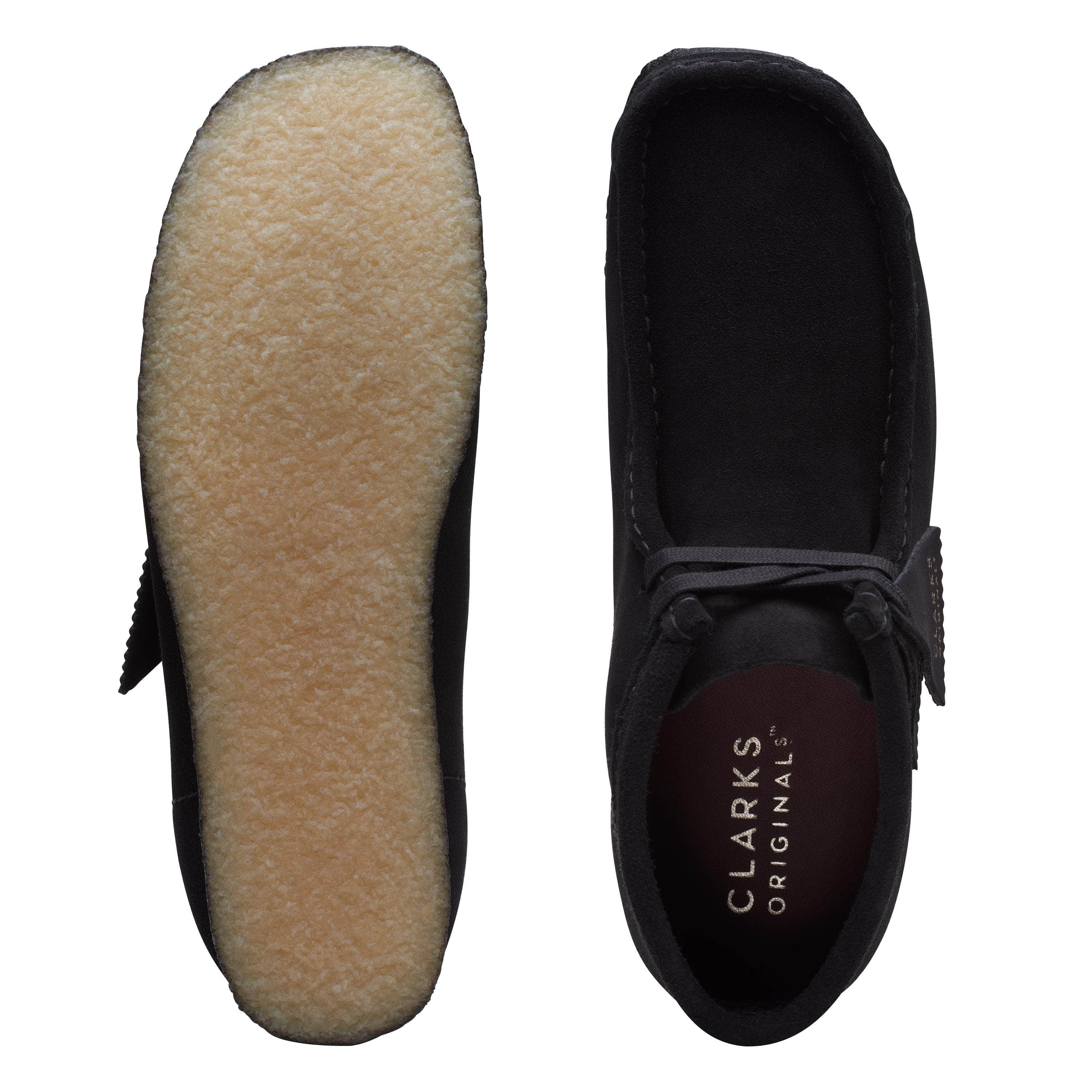 Clarks FOOTWEAR Clarks Wallabee Boot Black Sde - Men's