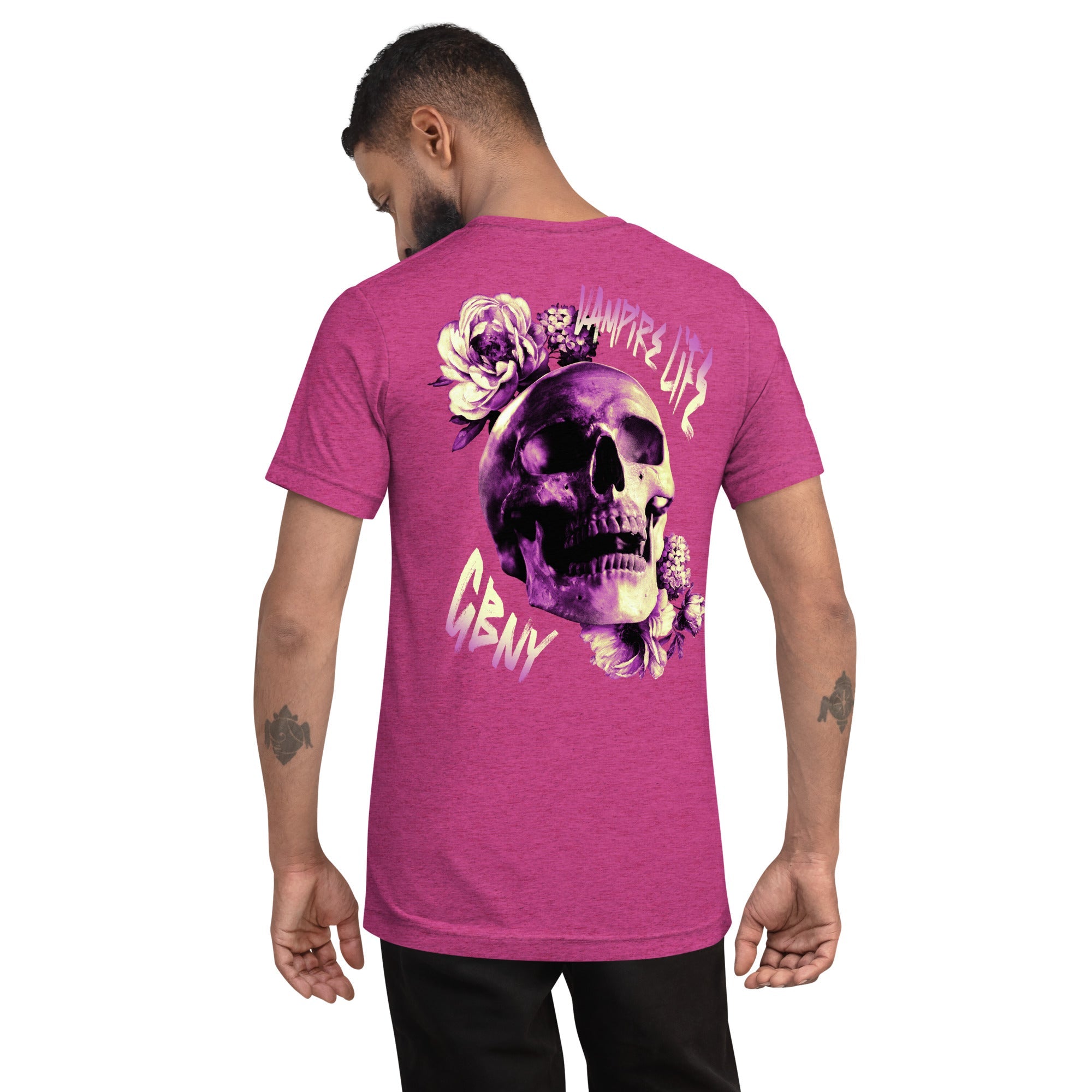 GBNY Berry Triblend / XS Vamp Life X GBNY "Rising Skull" T-shirt - Men's 9072521_6480