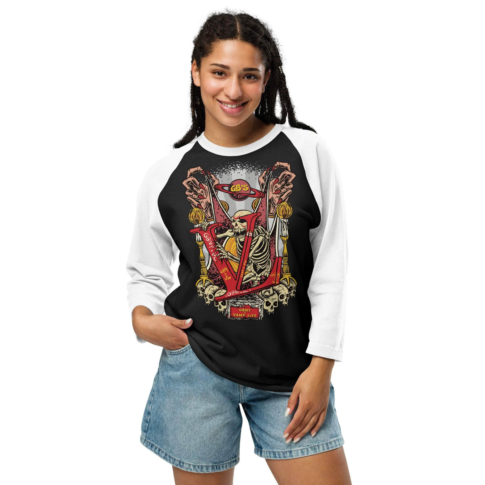 GBNY Black/White / XS Vamp Life X GBNY "Graveyard" 3/4 sleeve shirt - Women's 1580344_8158