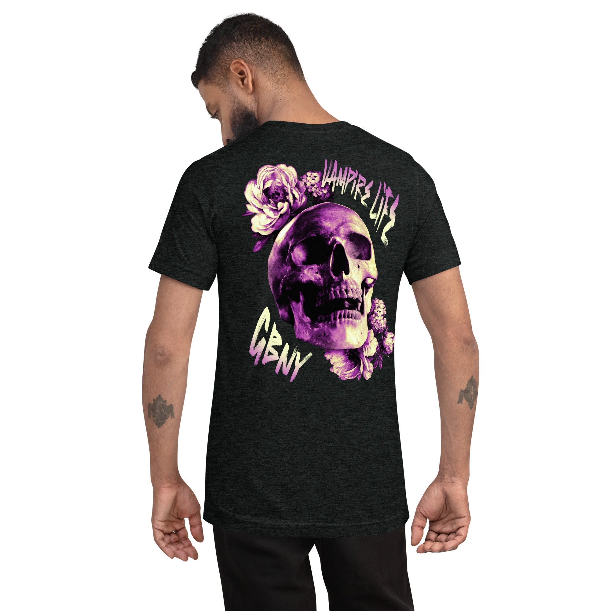 GBNY Charcoal-Black Triblend / XS Vamp Life X GBNY "Rising Skull" T-shirt - Men's 9072521_6504