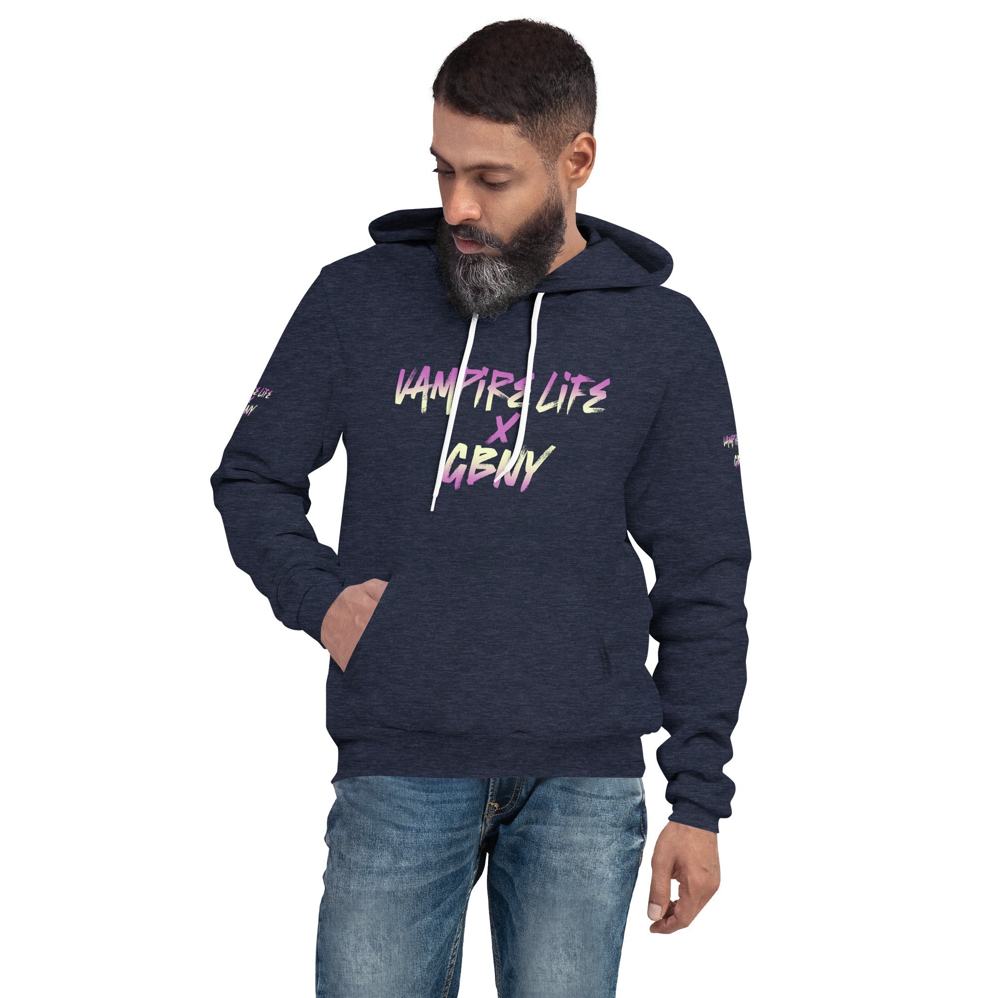GBNY Heather Navy / S Vamp Life X GBNY "Rising Skull" Hoodie - Men's 2044009_9251