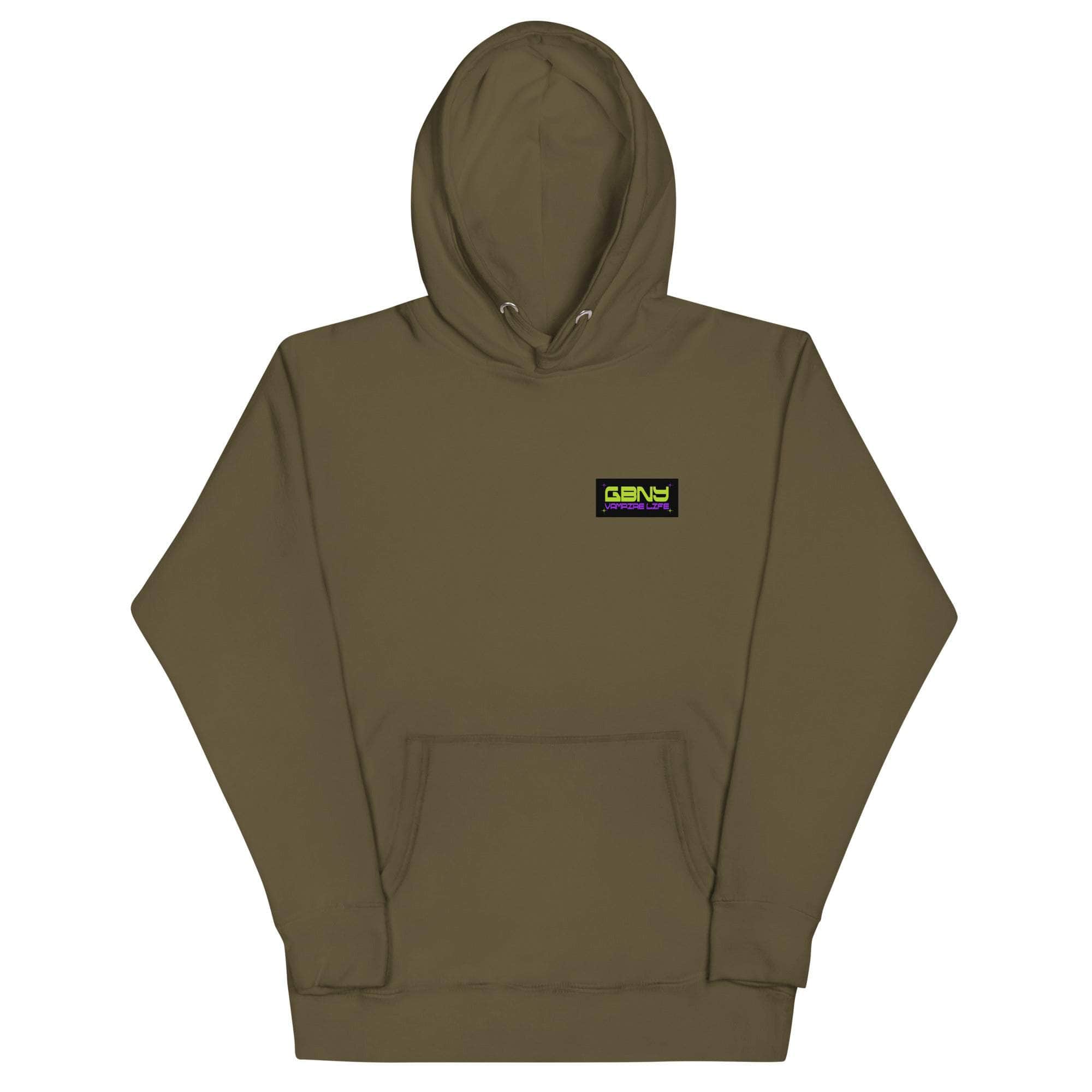 GBNY Military Green / S Vamp Life x GBNY Angel Unisex Hoodie 6213005_13893