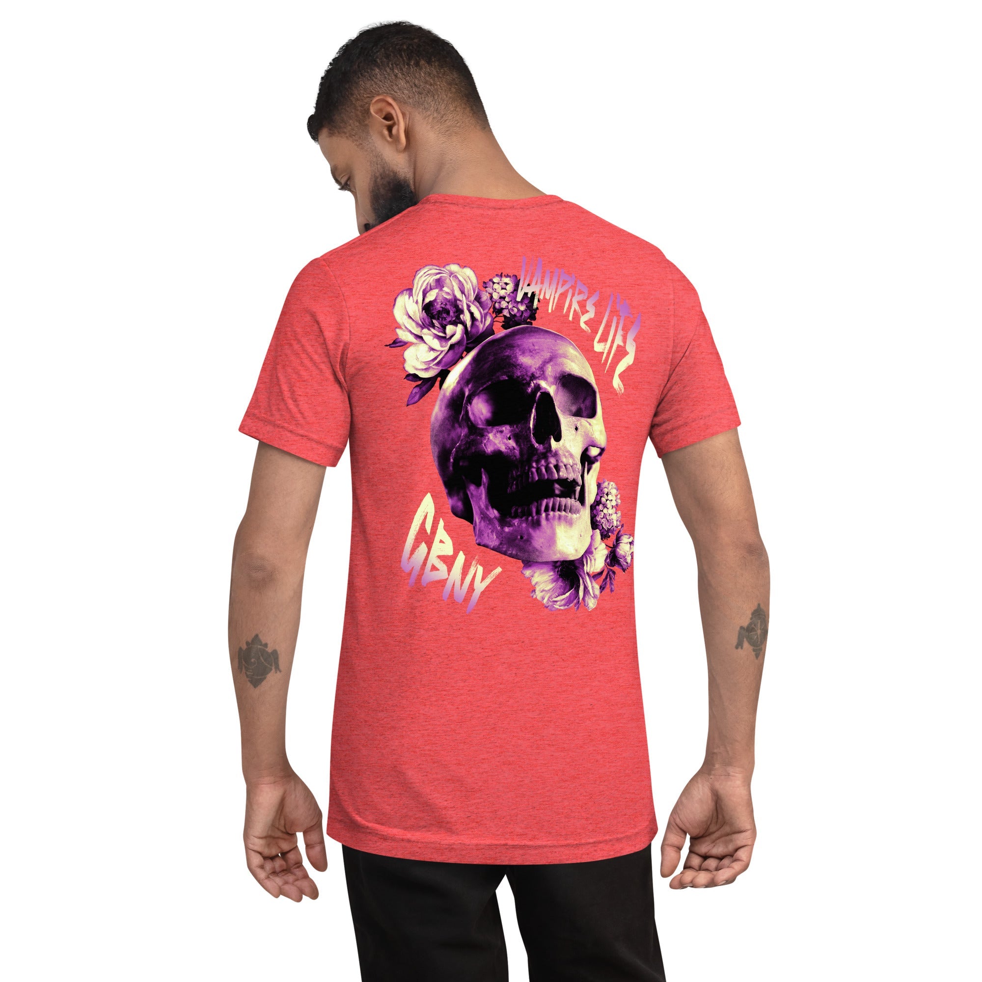 GBNY Red Triblend / XS Vamp Life X GBNY "Rising Skull" T-shirt - Men's 9072521_6576