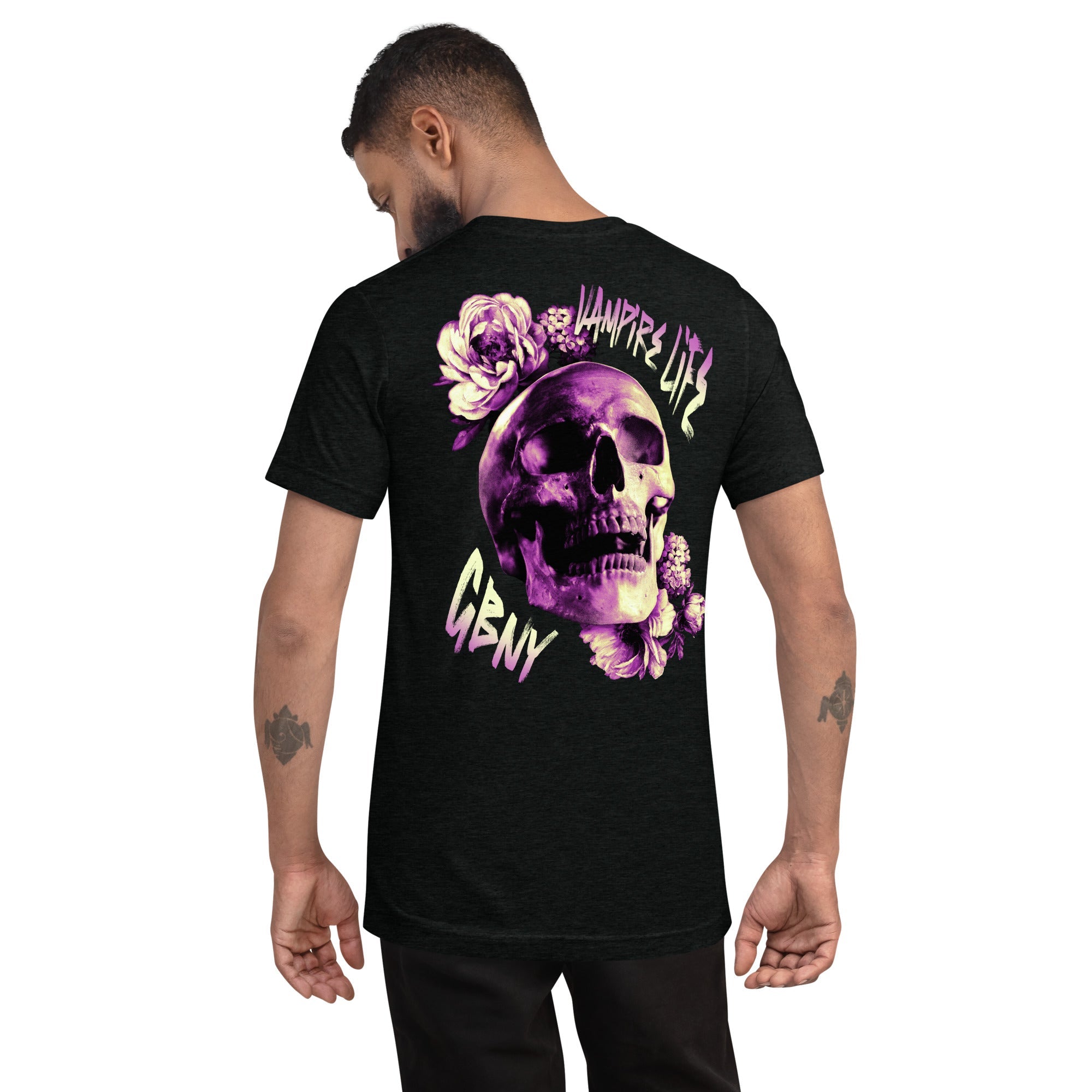 GBNY Solid Black Triblend / XS Vamp Life X GBNY "Rising Skull" T-shirt - Men's 9072521_6584