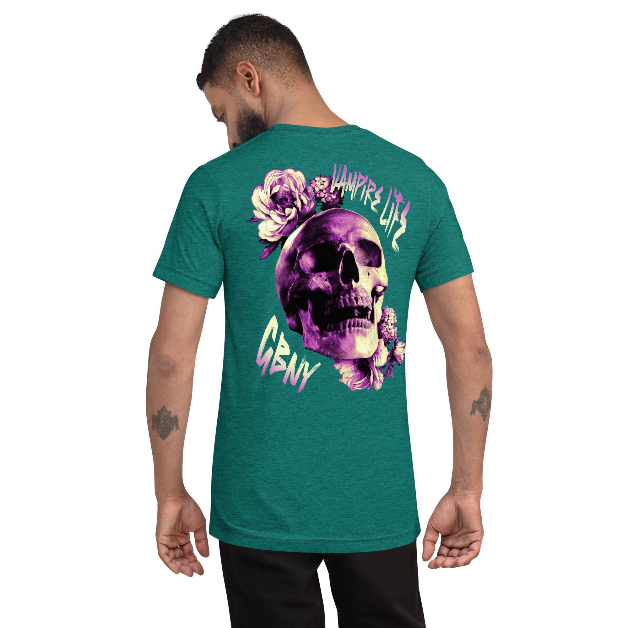 GBNY Teal Triblend / XS Vamp Life X GBNY "Rising Skull" T-shirt - Men's 9072521_6592