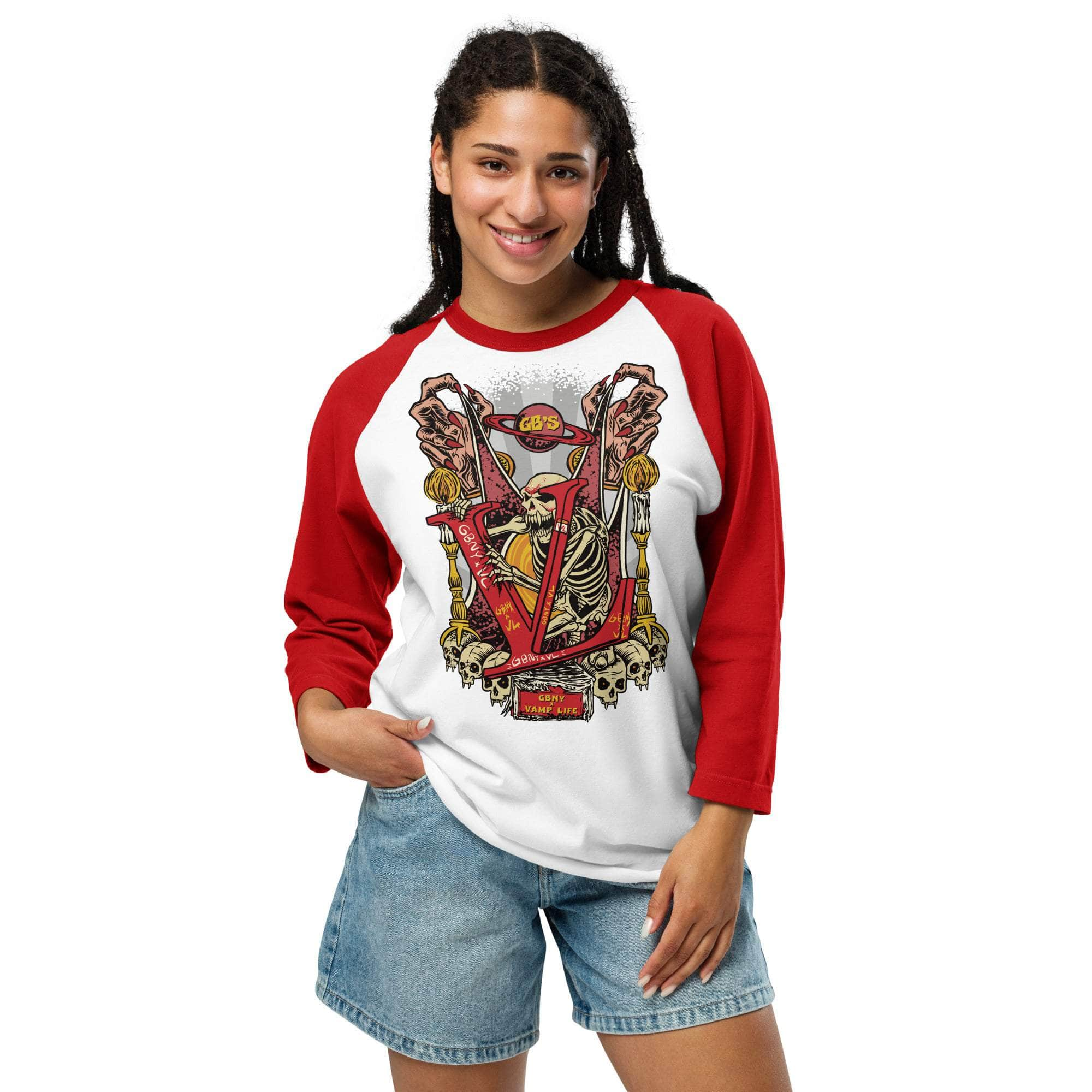 GBNY White/Red / XS Vamp Life X GBNY "Graveyard" 3/4 sleeve shirt - Women's 1580344_8341